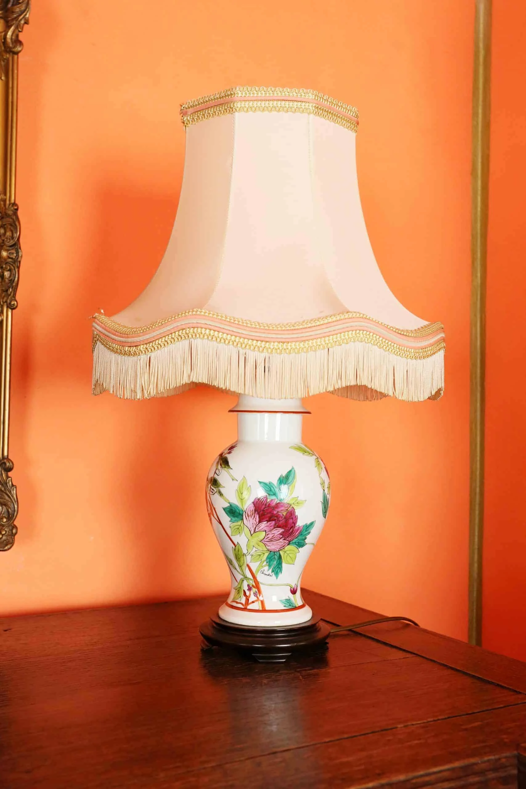 Ručně malovaná stolní lampa. Chantal V 59 cm