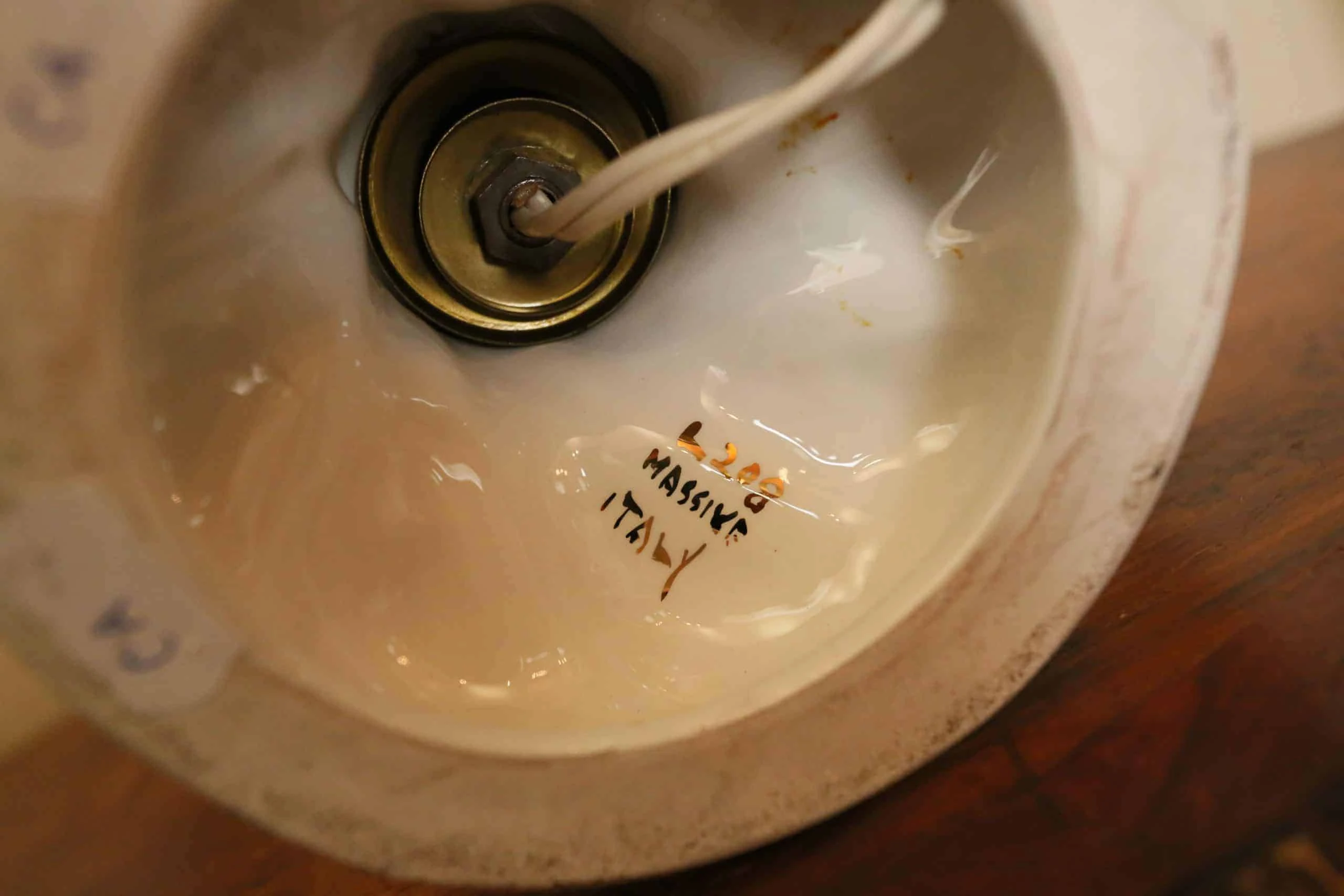 Italská porcelánová lampička V 68 cm