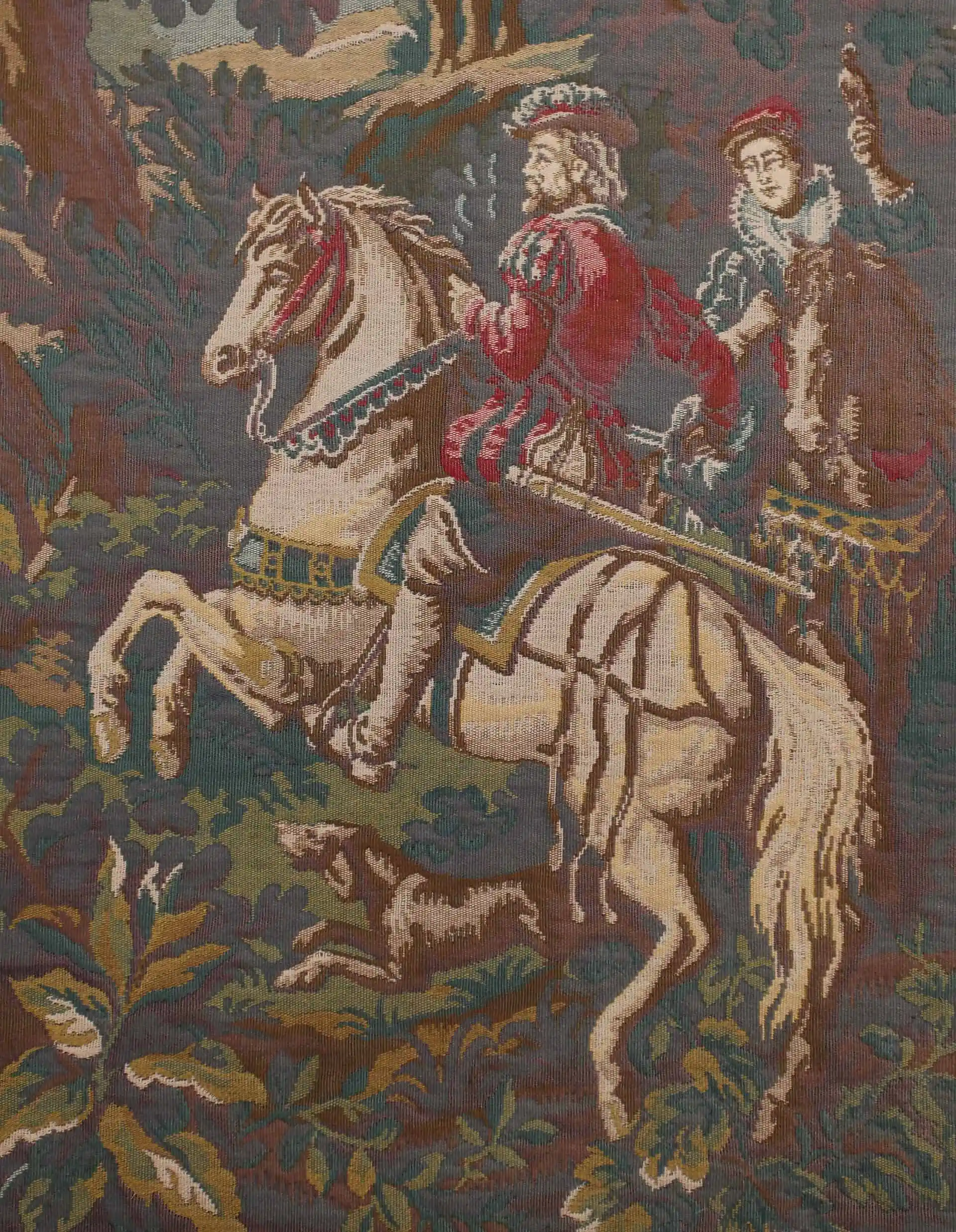 Lovecká tapiserie / gobelín Lov sokolníků 202 X 208 cm