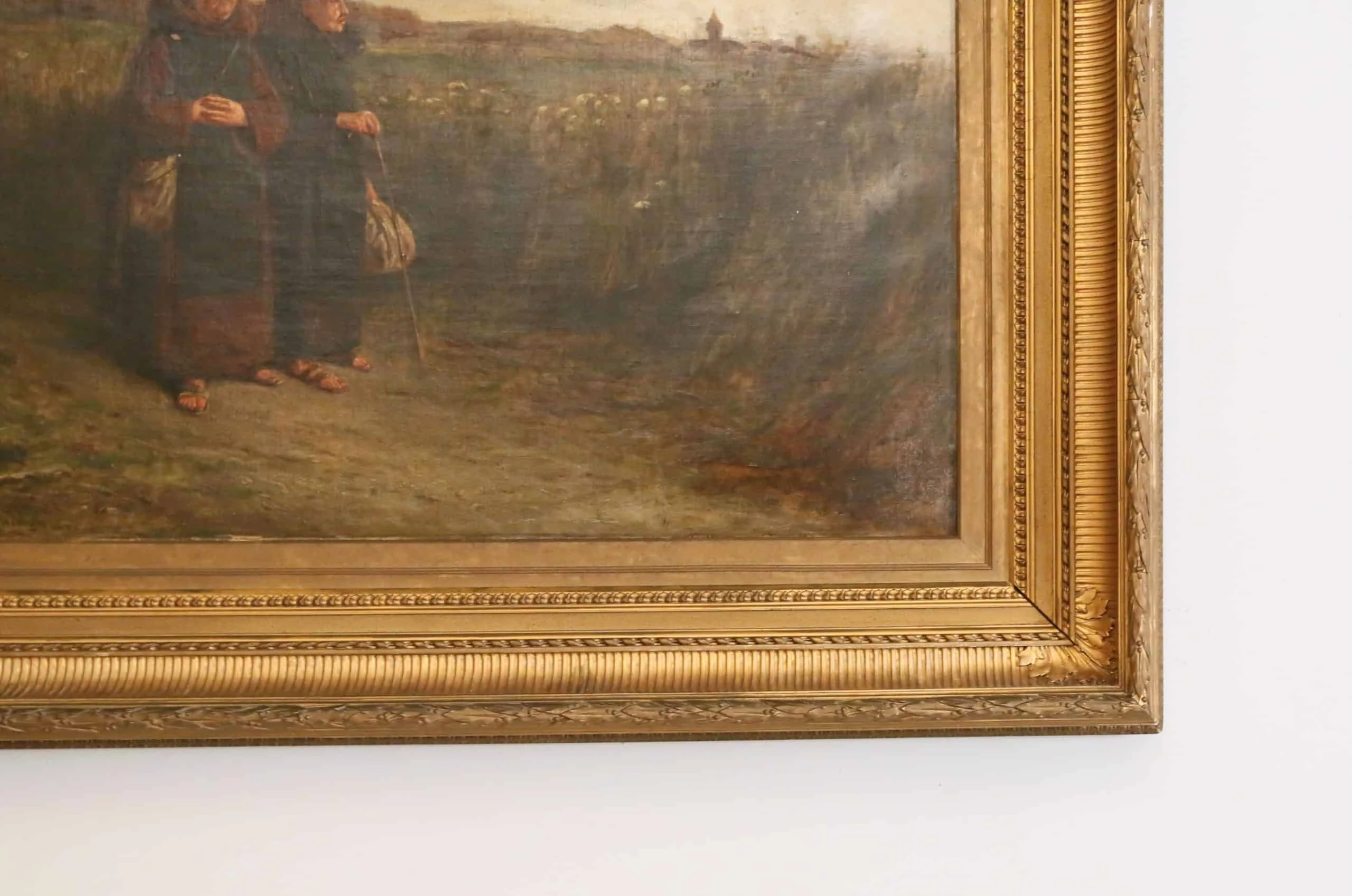 Mniši na procházce. Olej 87 X 122,5 cm. Robert P. Atkinson