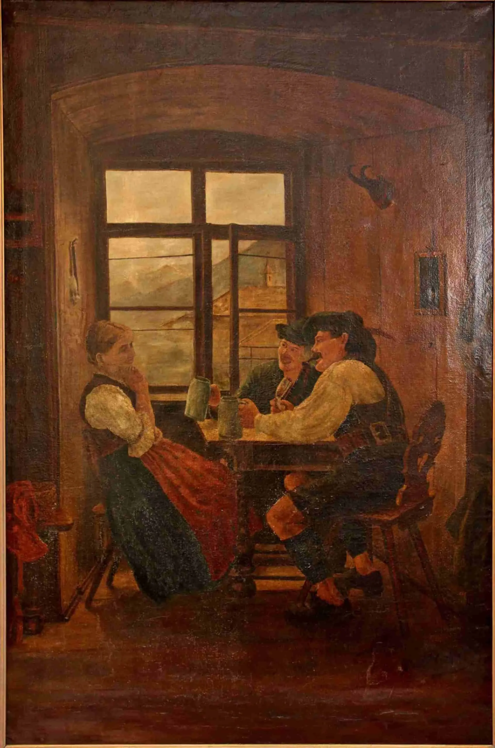 Hermann Graf. Pijáci piva. 153 x 104cm. 19. stol