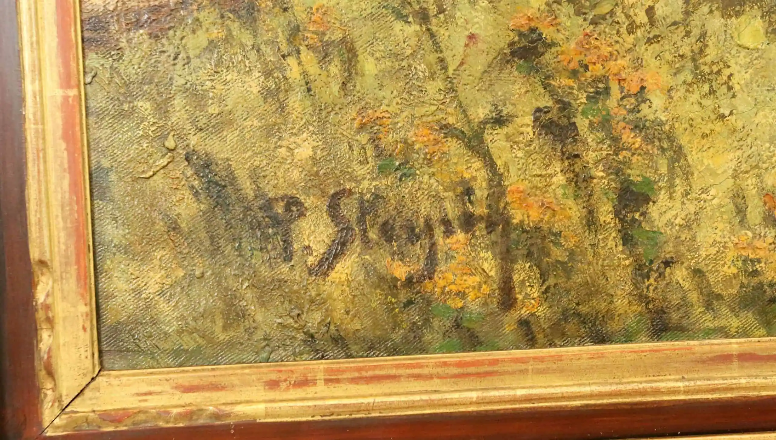 Velký obraz z belgického zámku 173 X 123 cm