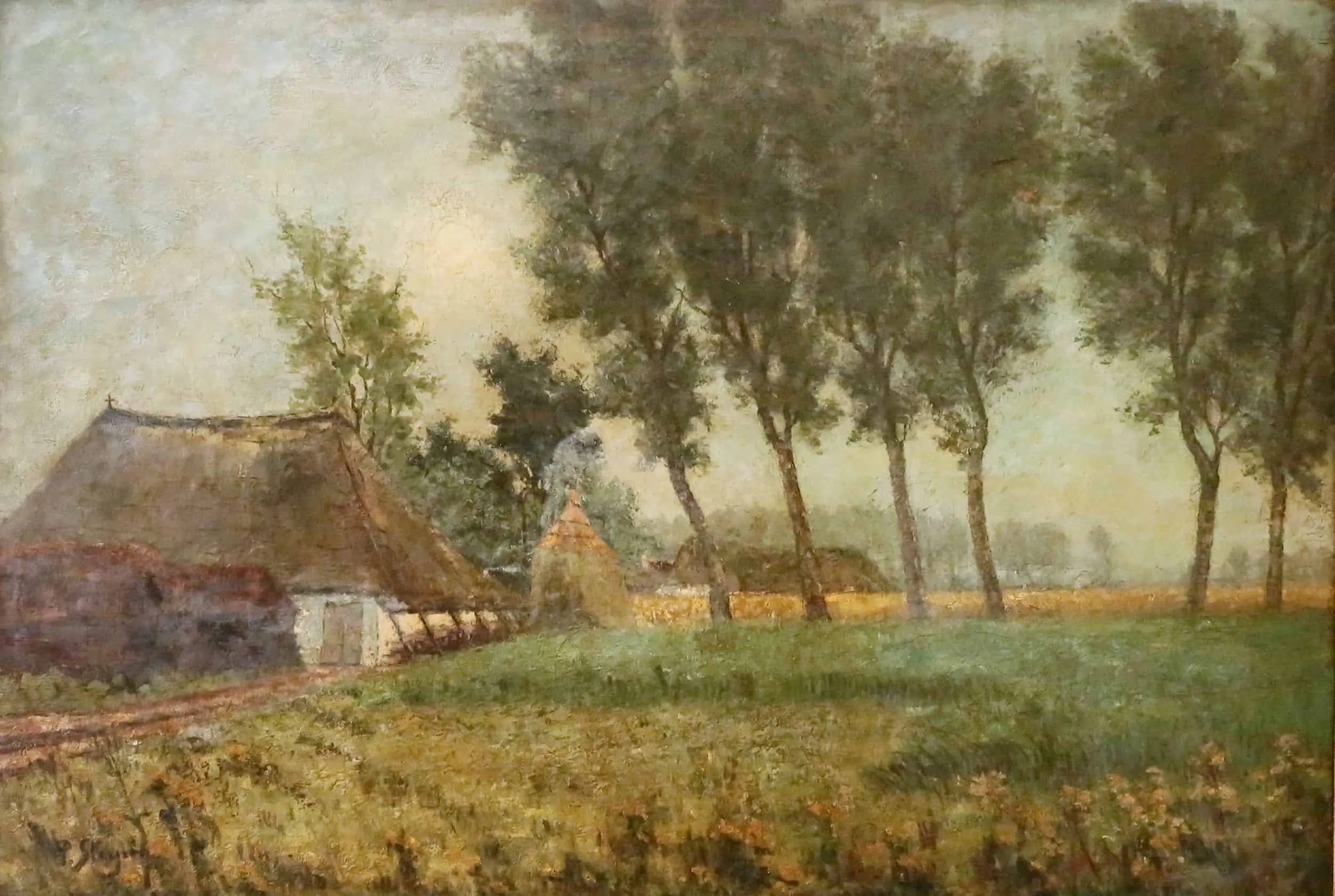 Velký obraz z belgického zámku 173 X 123 cm