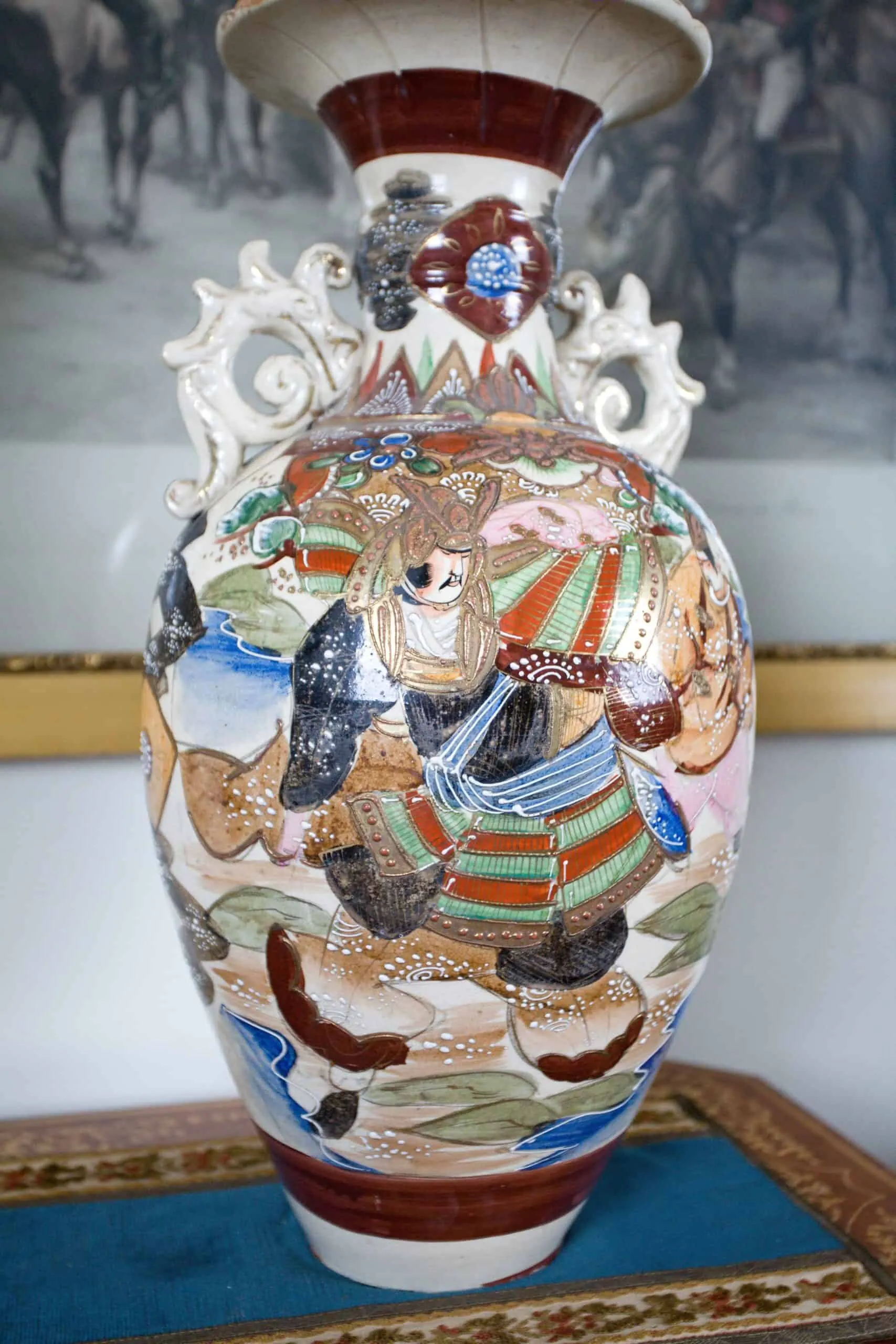 Japonská váza Satsuma z období Meidži