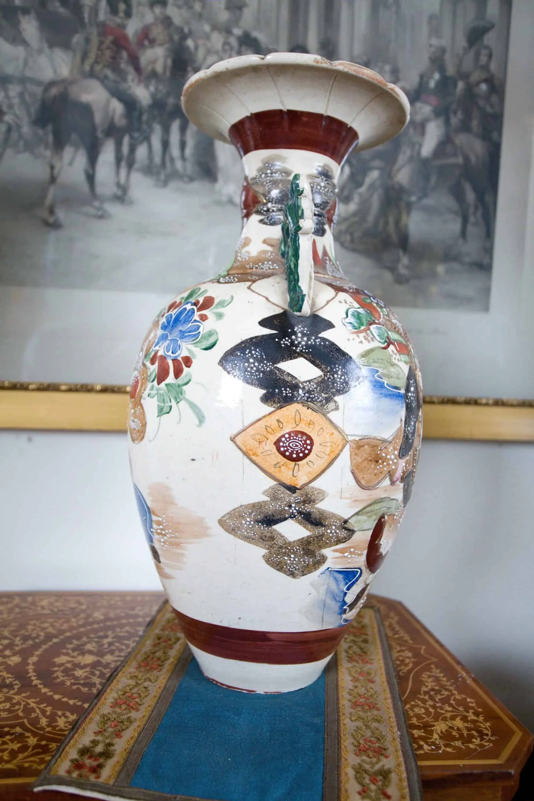 Japonská váza Satsuma z období Meidži