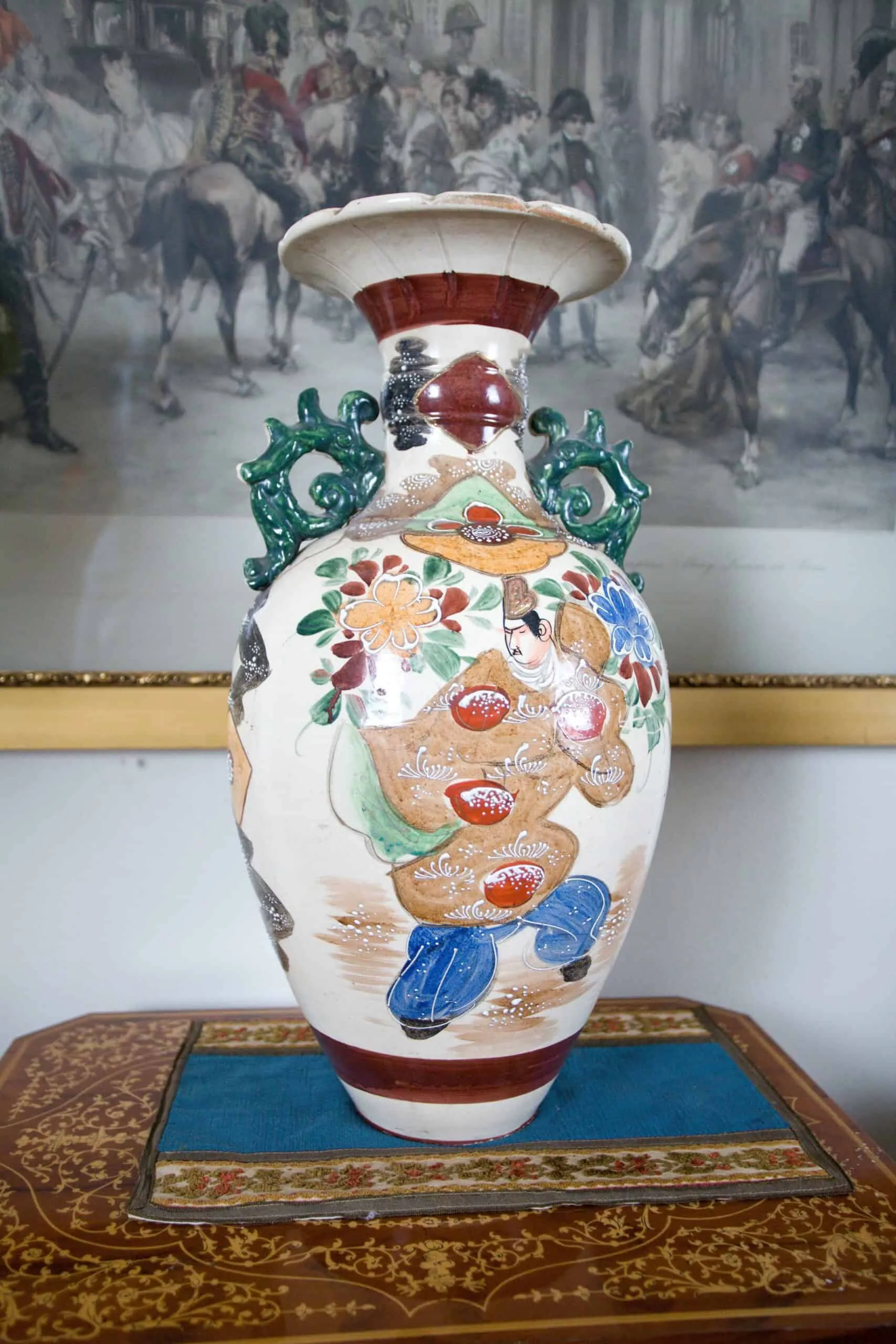 Japonská váza Satsuma z období Meidži