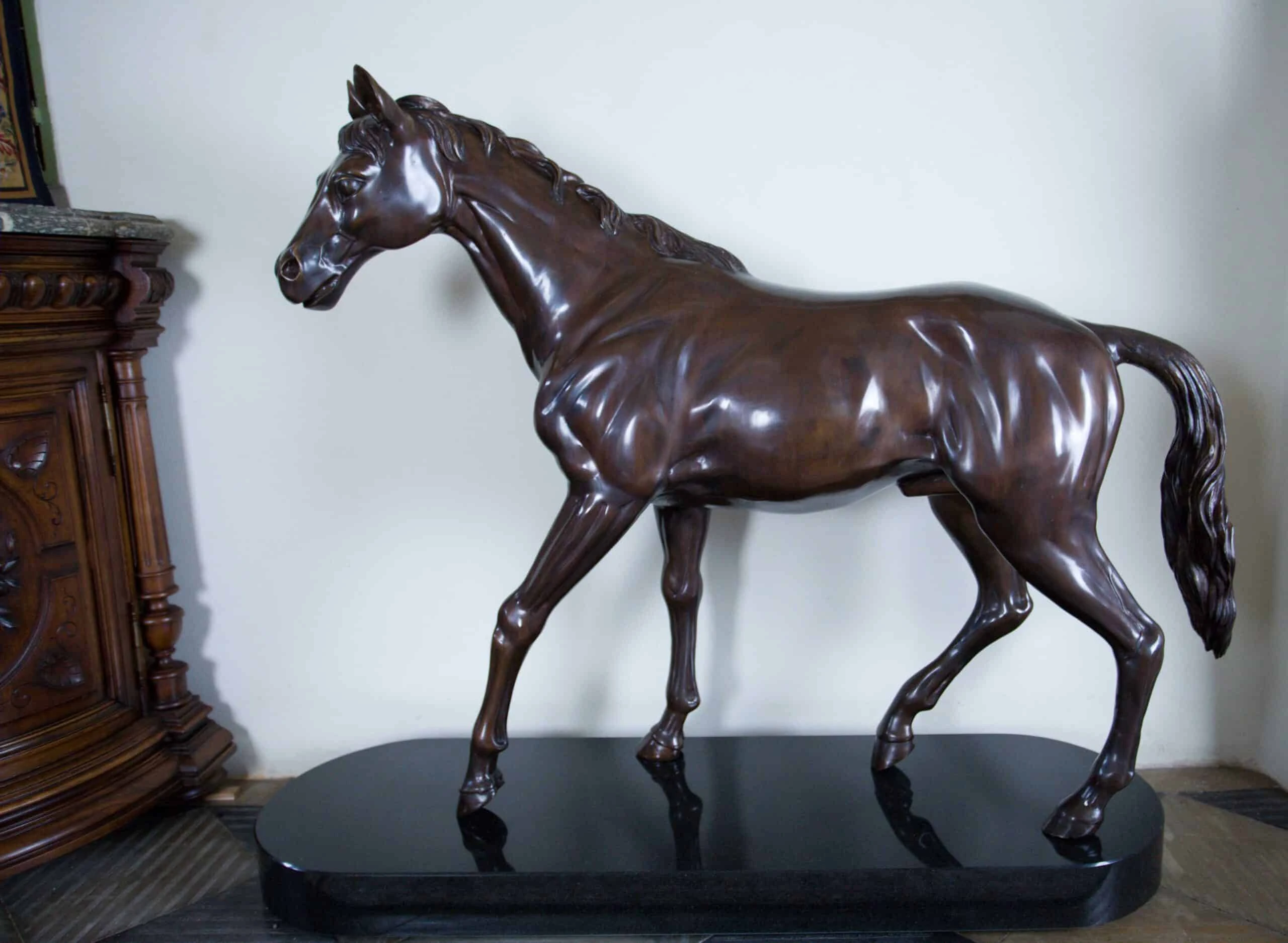 Pierre Jules Mene Velká bronzová socha Kůň š 145 cm