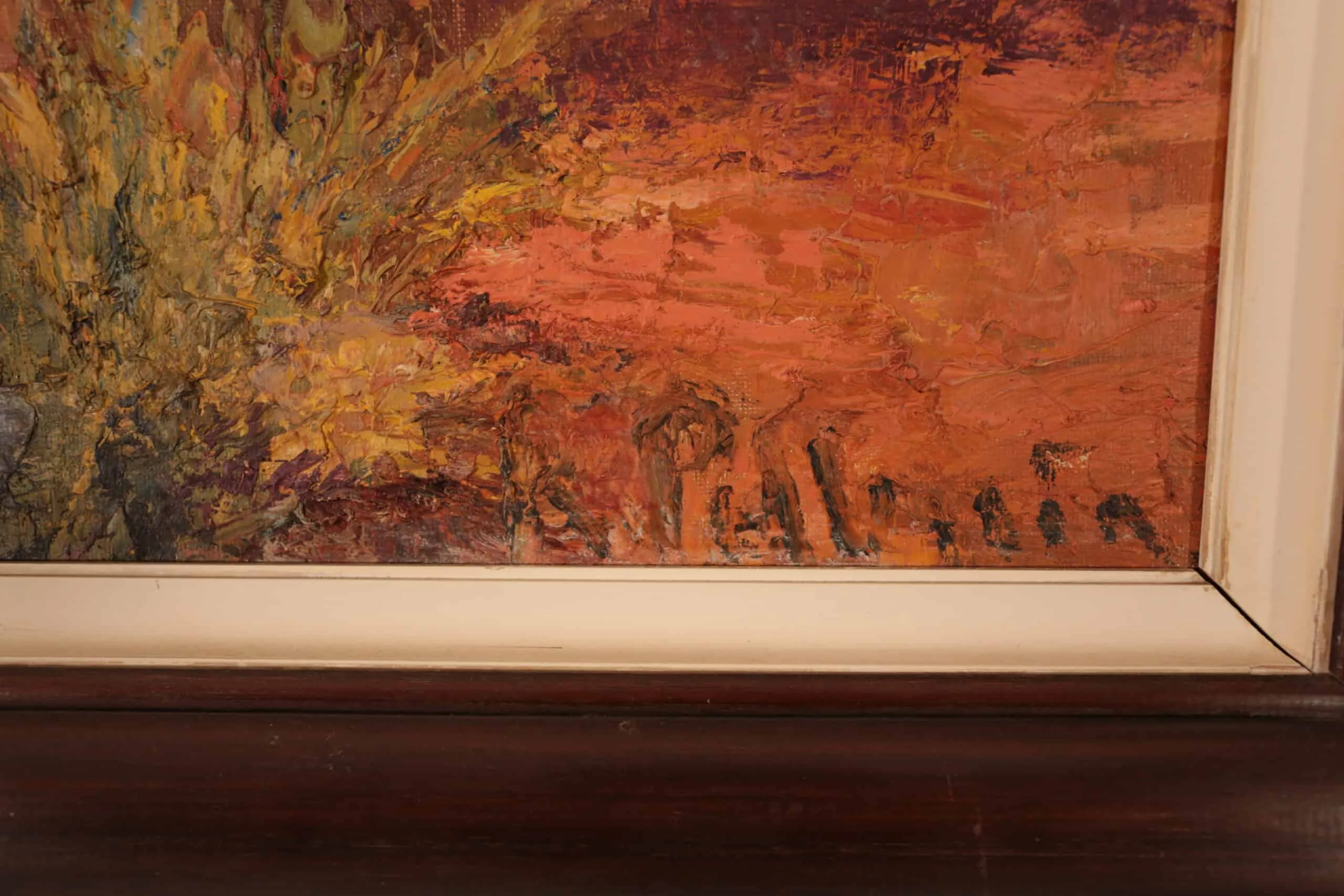 Starožitný obraz „Africká vesnice”