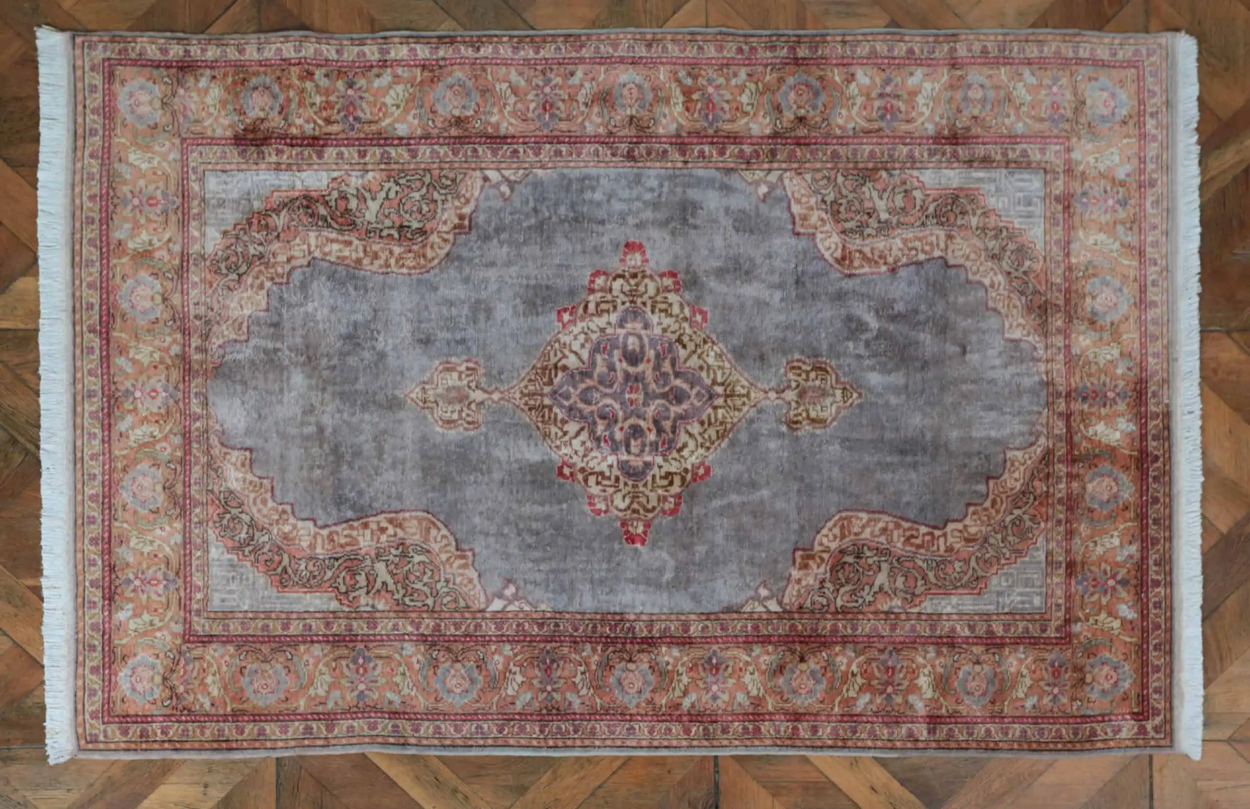 Hedvábný turecký koberec Kayseri 180 X 119 cm