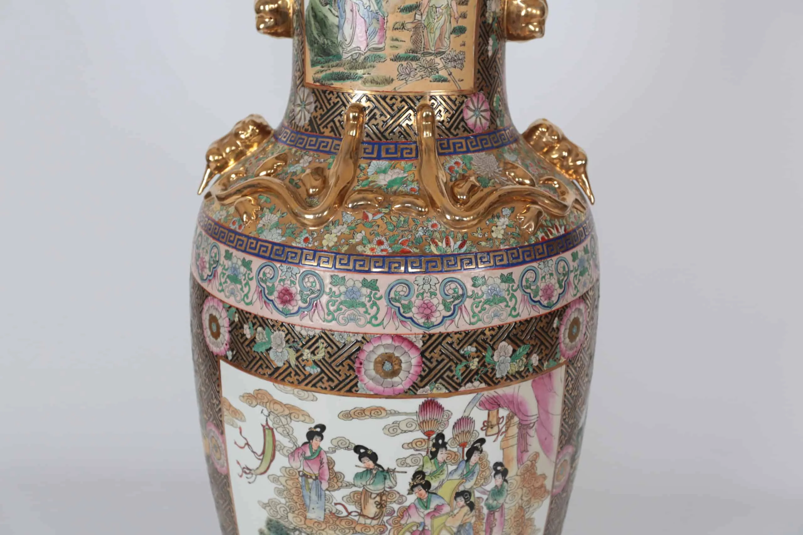 Velká čínská váza Kanton V 124 cm. Značená