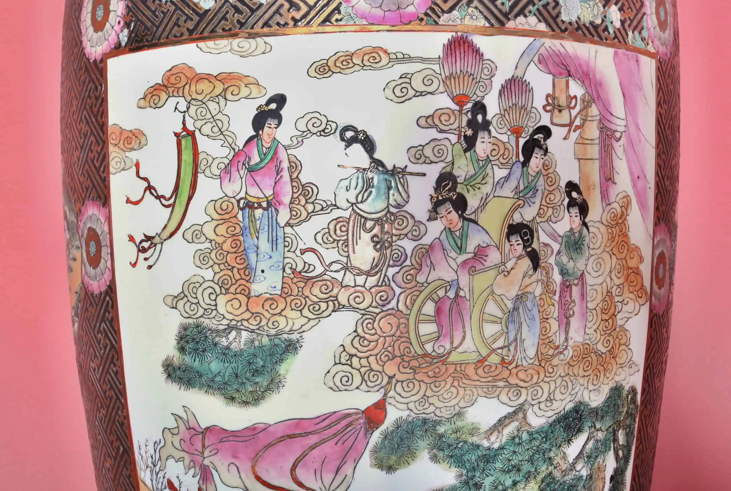 Velká čínská váza Kanton V 124 cm. Značená