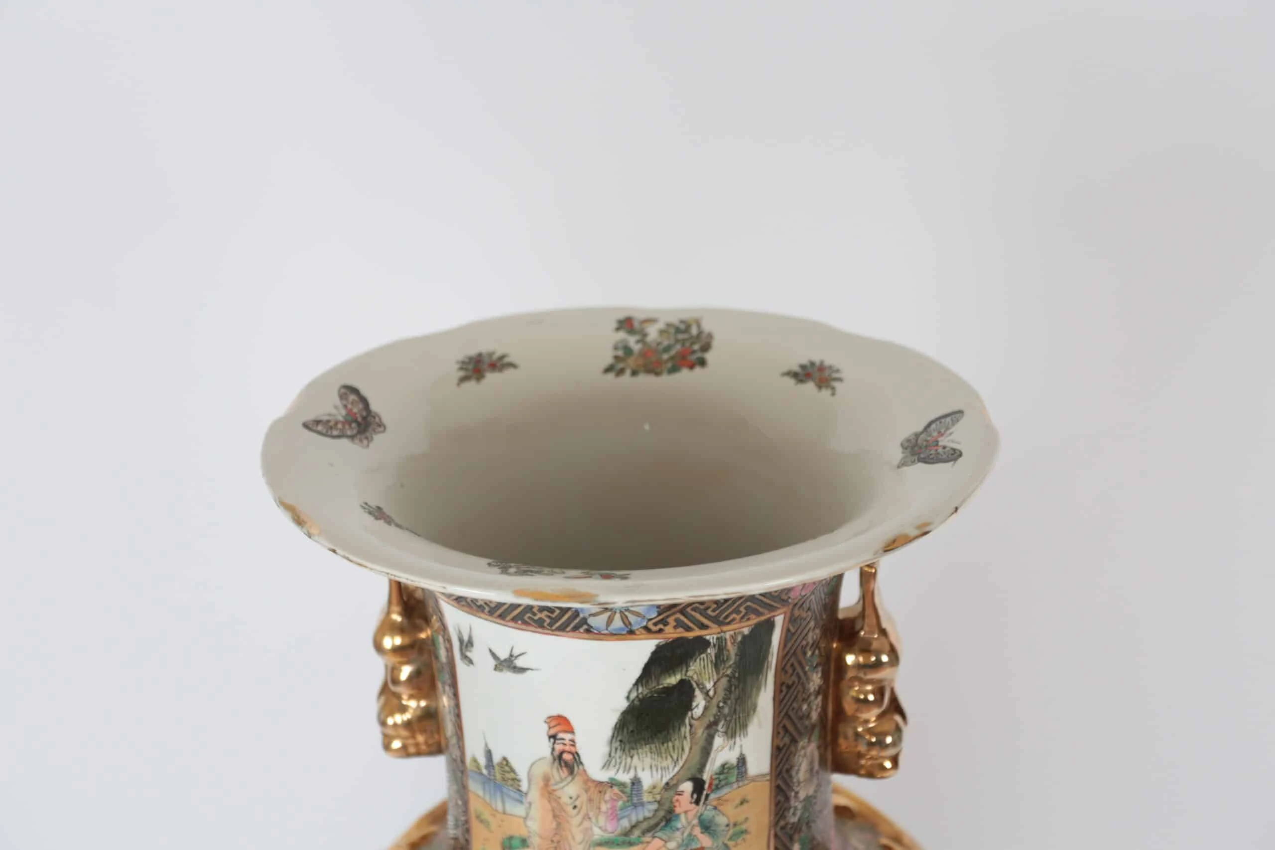 Velká čínská váza Kanton V 124 cm. Značená