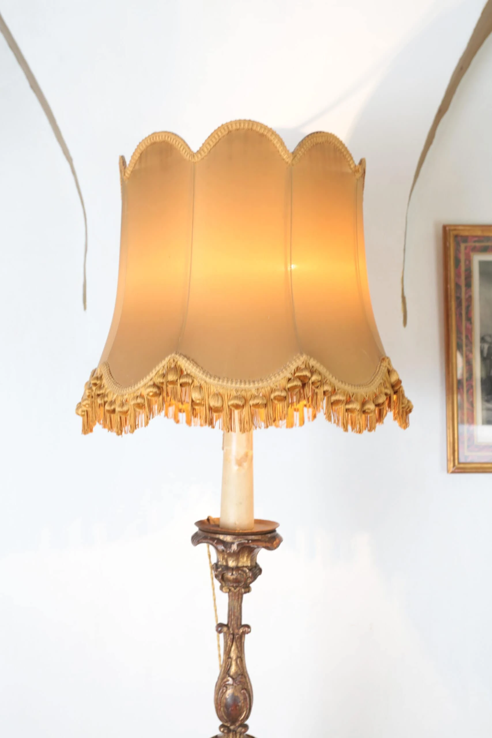 Barokní dřevěný svícen – Lampa
