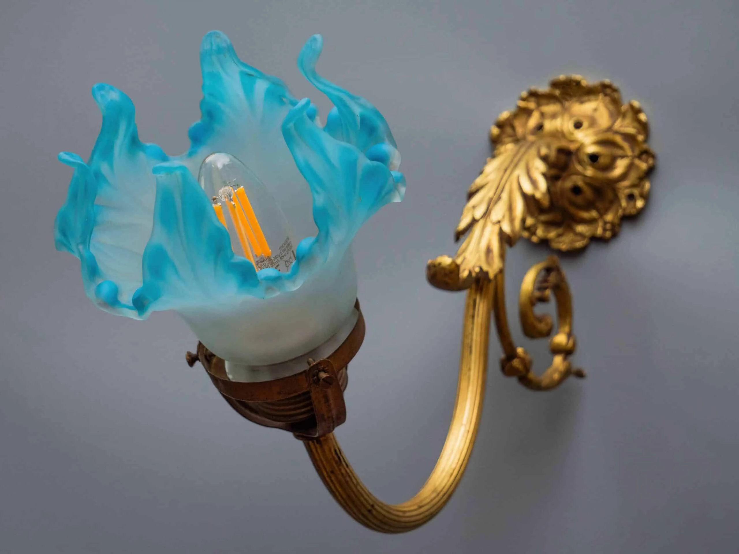 Nástěnná lampa / aplika zlacený bronz