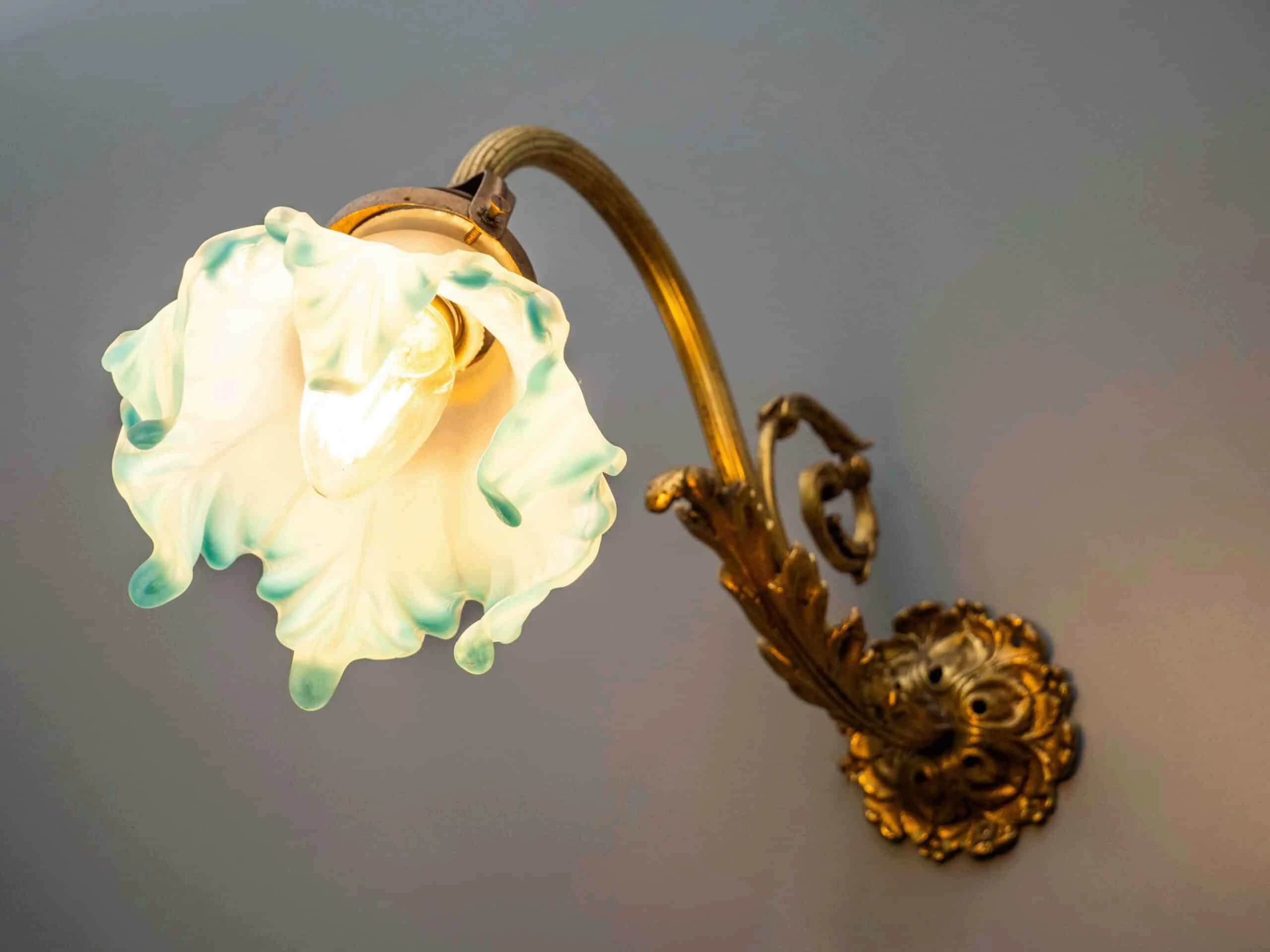 Nástěnná lampa / aplika zlacený bronz
