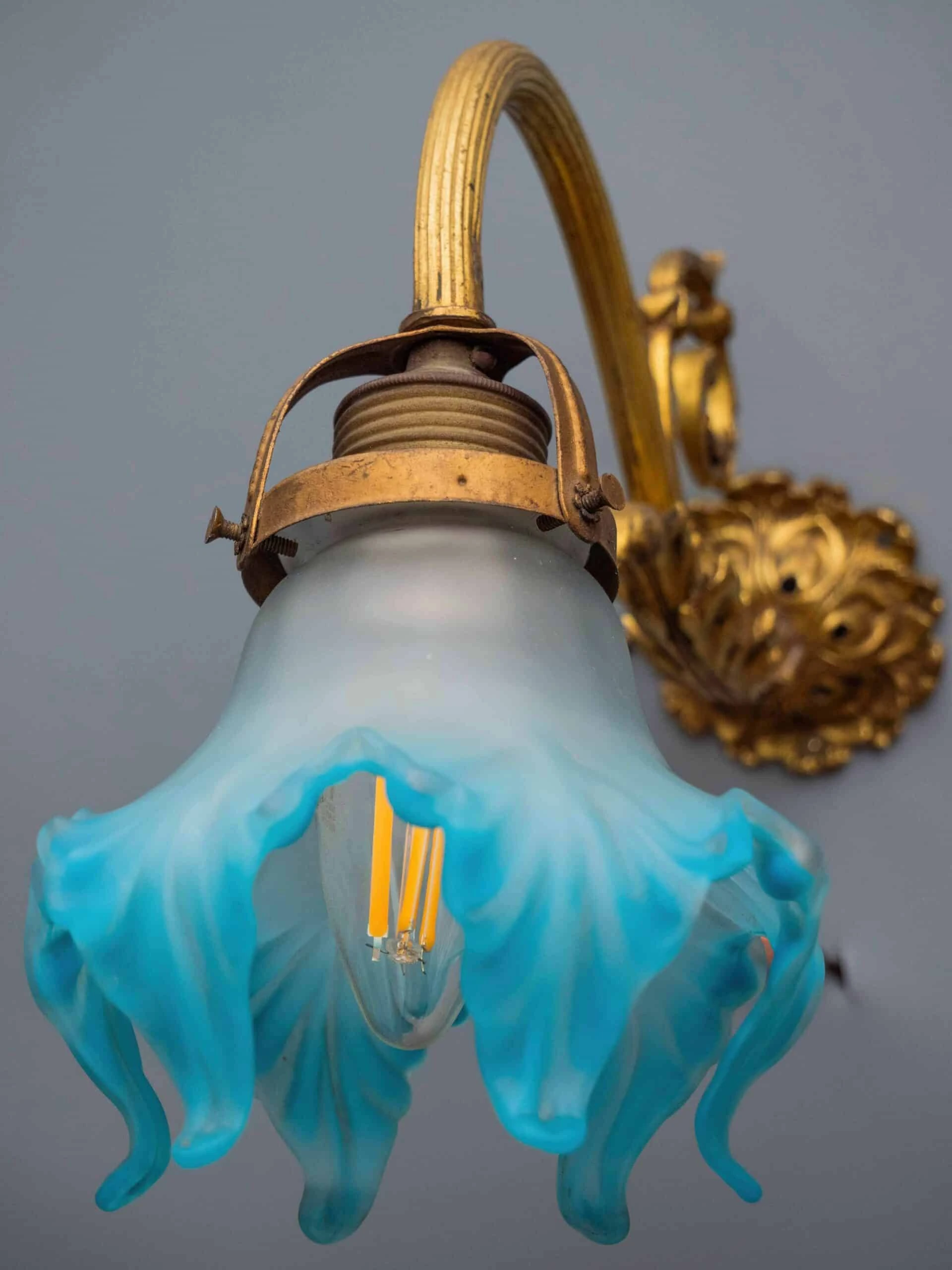 Nástěnná lampa / aplika zlacený bronz