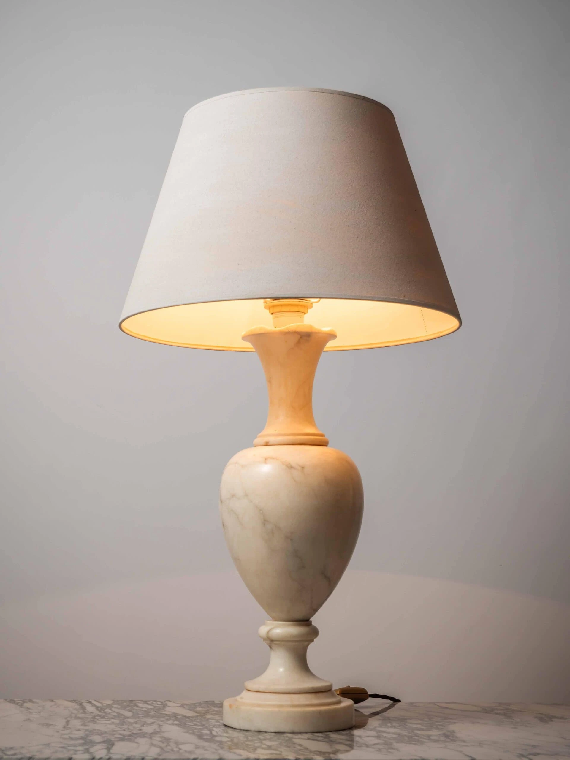 Velká mramorová lampa výška 70 cm