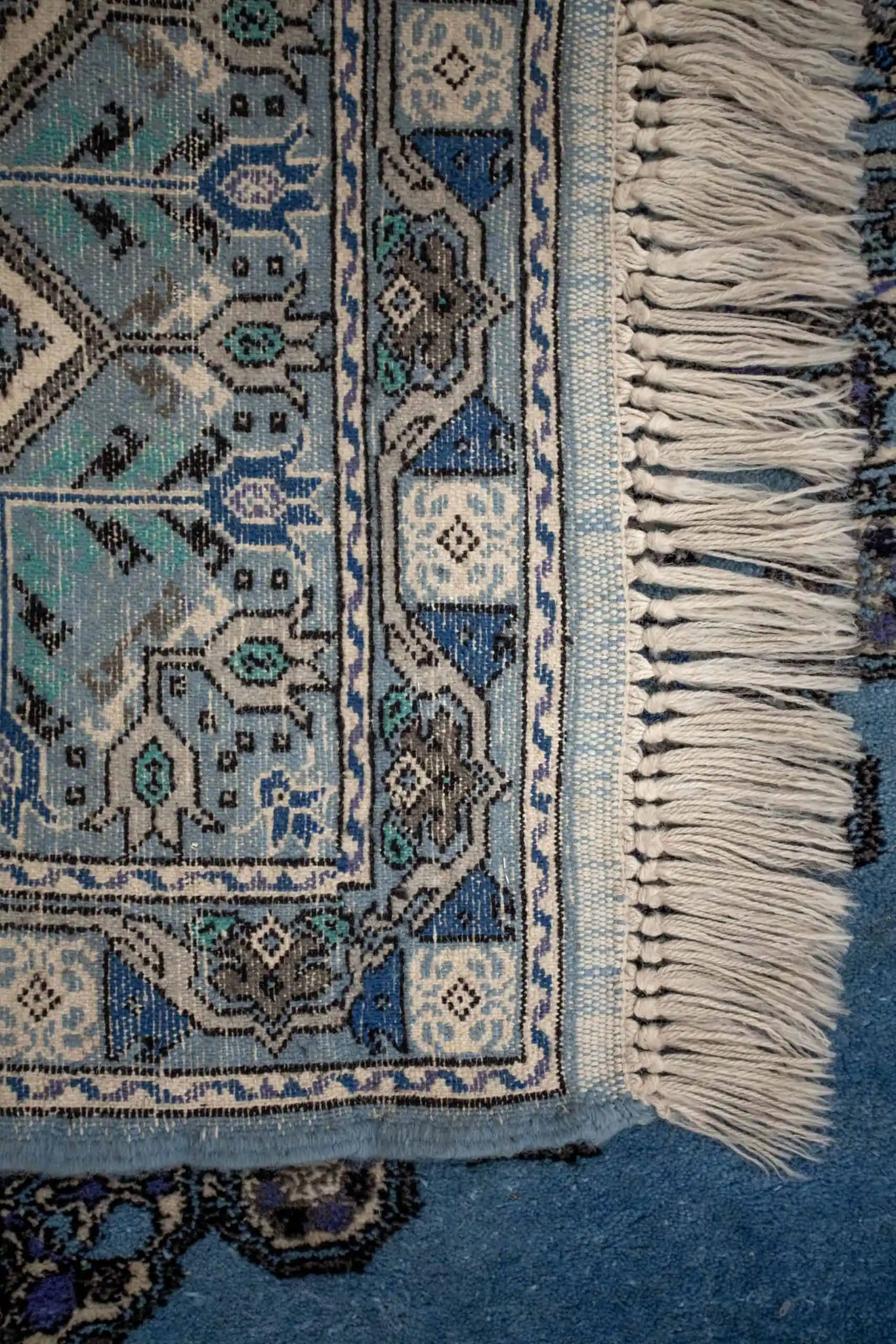 Orientální vlněný koberec z Tunisu modrý 305 X 395 cm