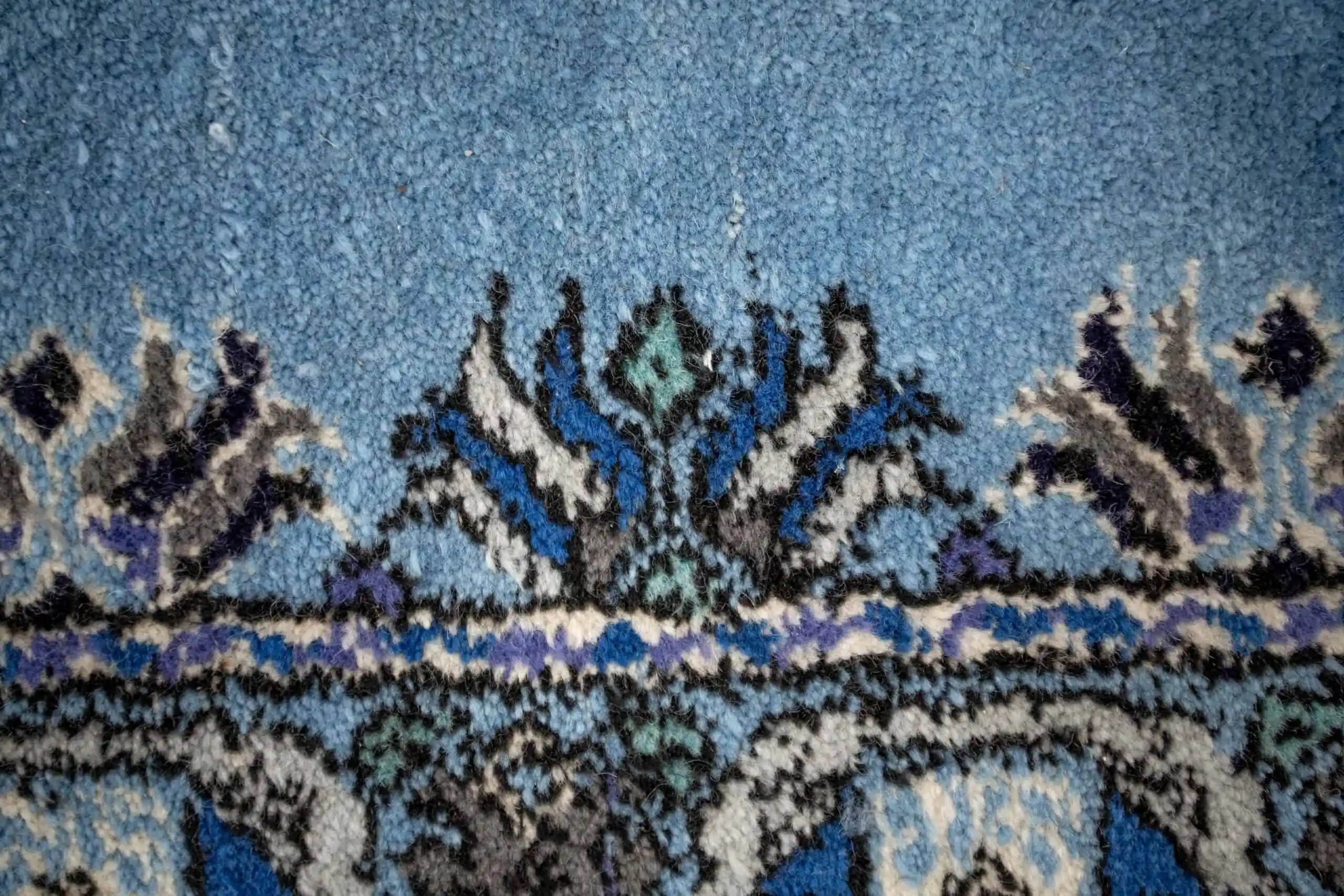 Orientální vlněný koberec z Tunisu modrý 305 X 395 cm