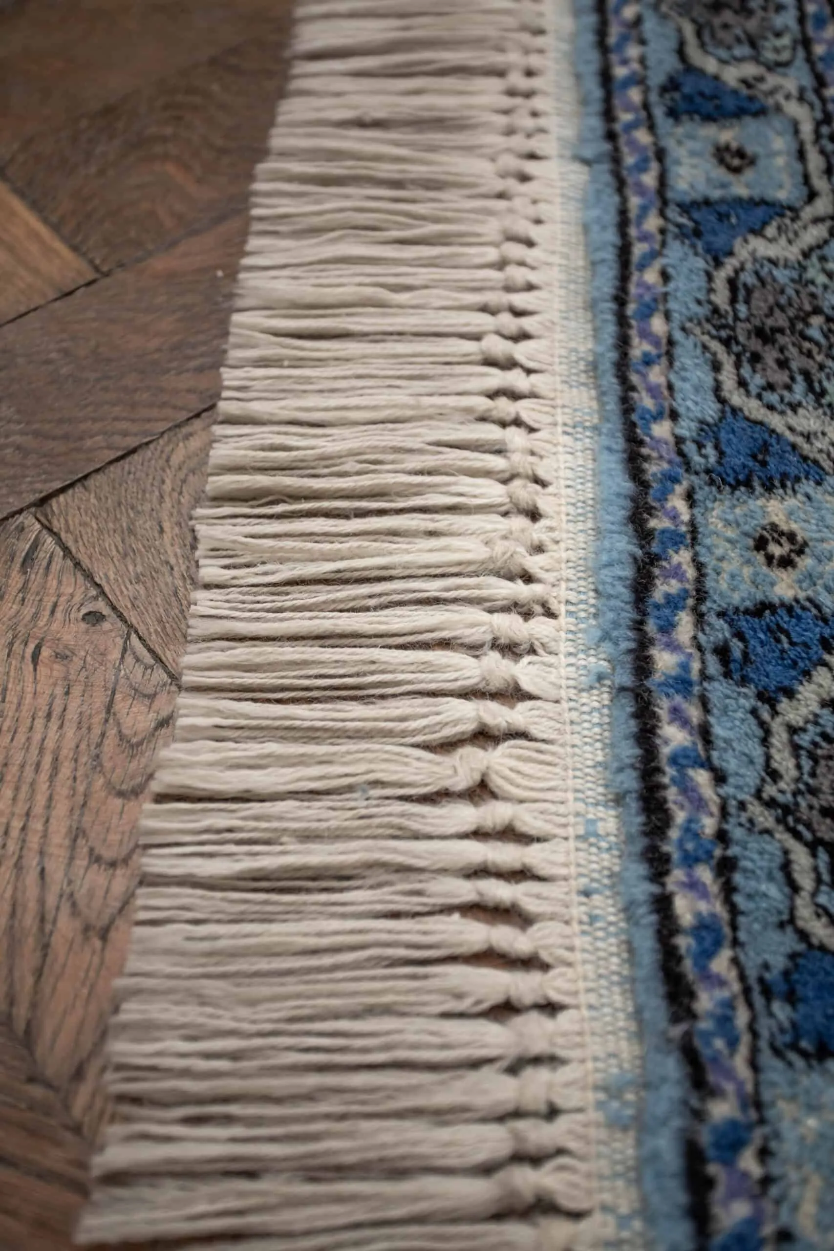 Orientální vlněný koberec z Tunisu modrý 305 X 395 cm