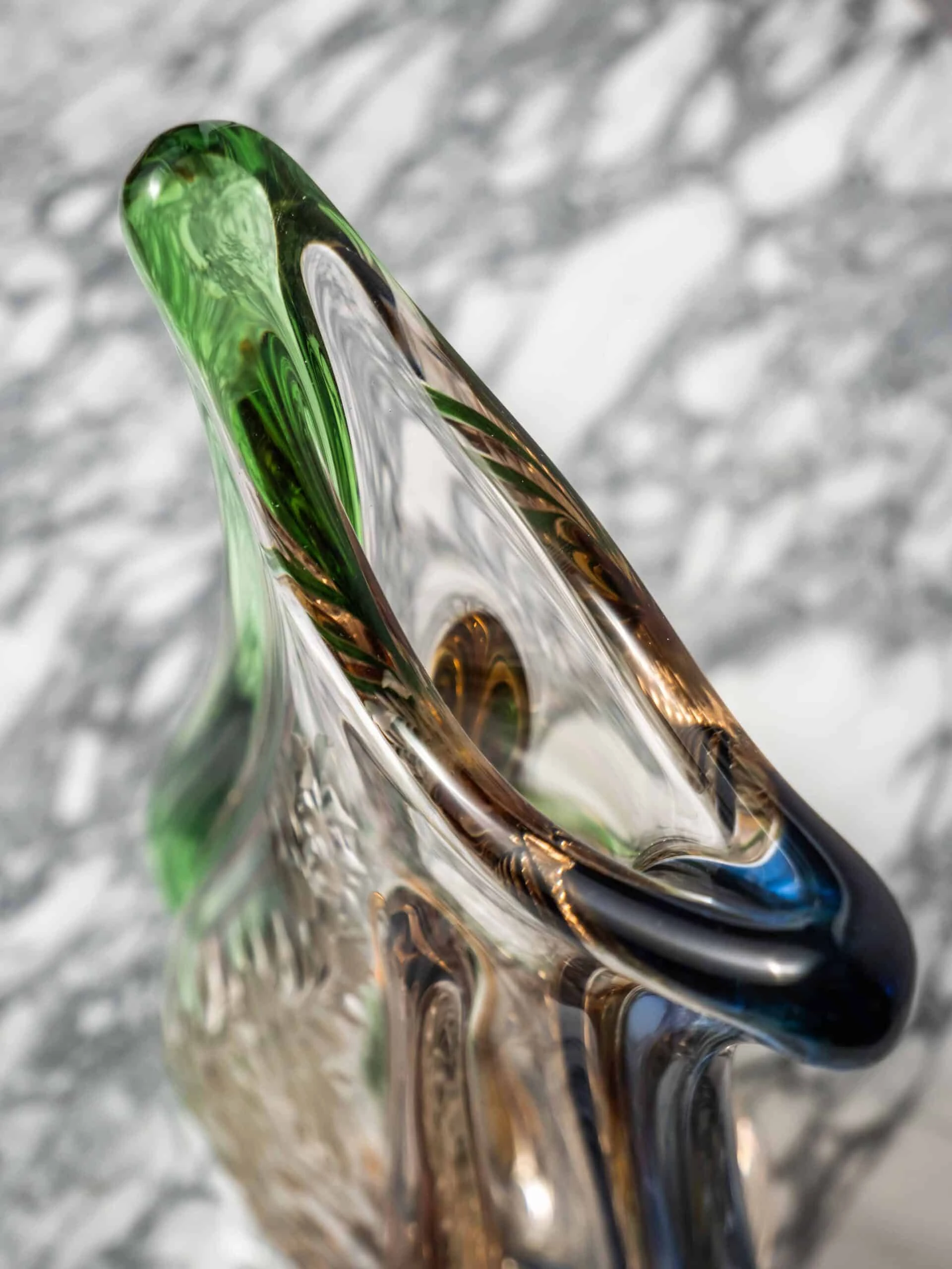 Hutní váza rytá František Zemek výška 30 cm