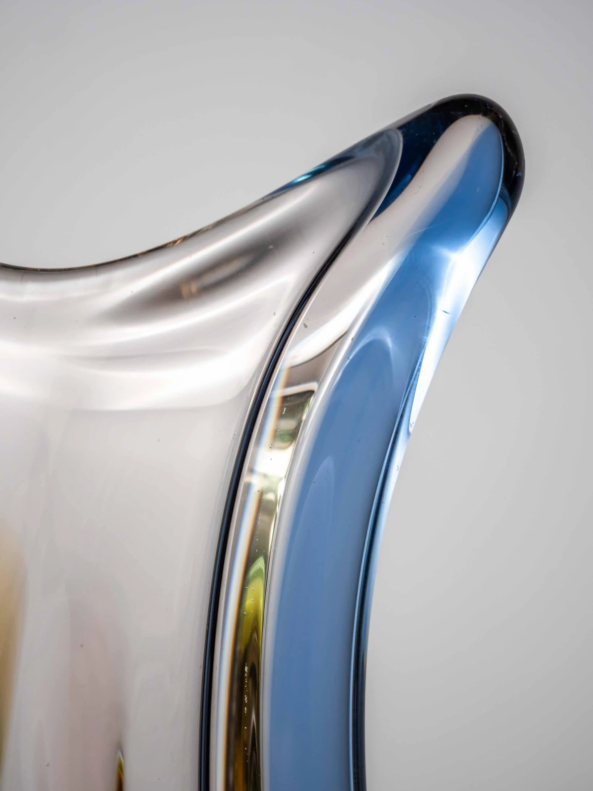 Hutní váza rytá František Zemek výška 30 cm