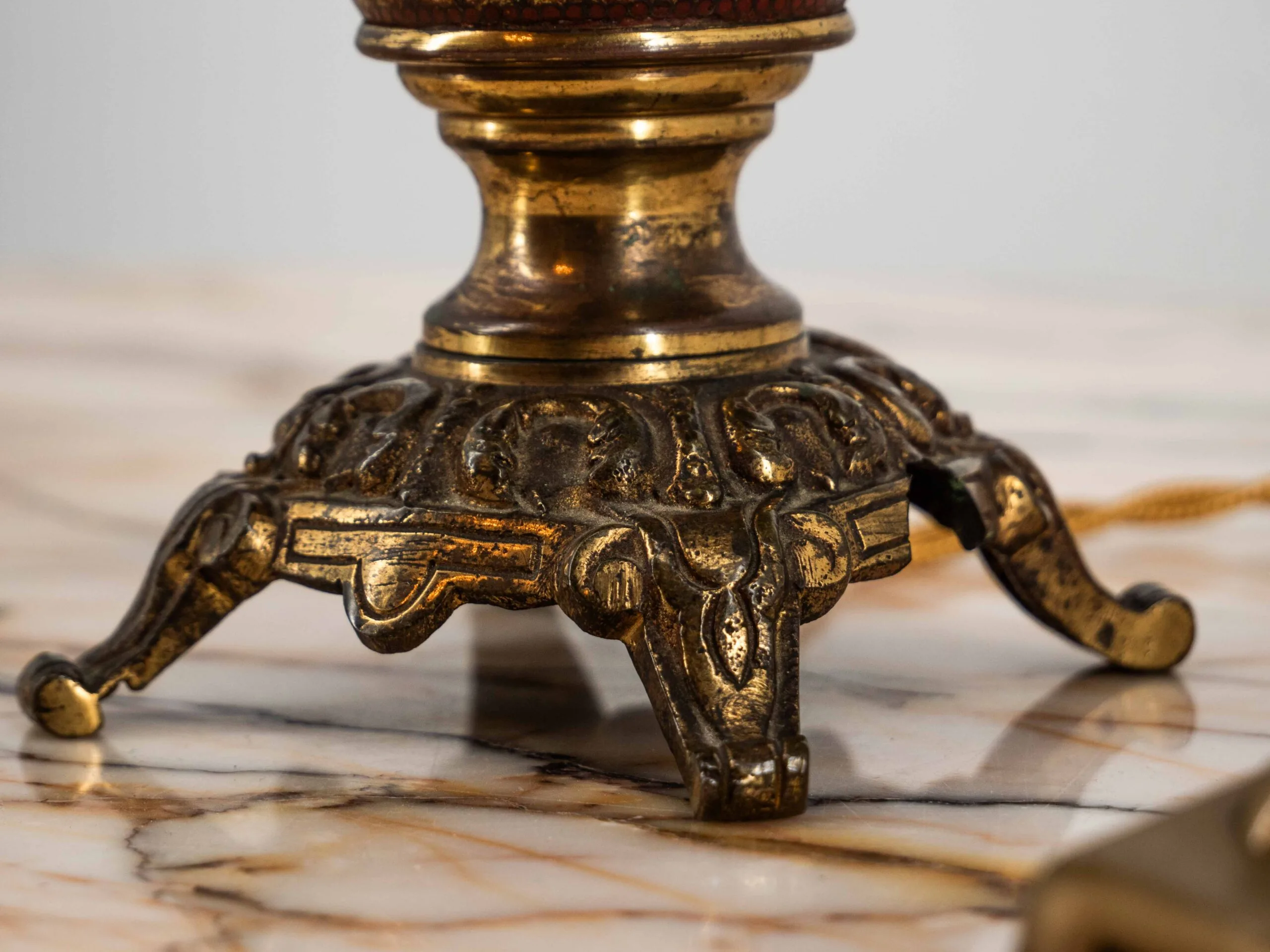 Čínská stolní lampa Cloisonne starožitná