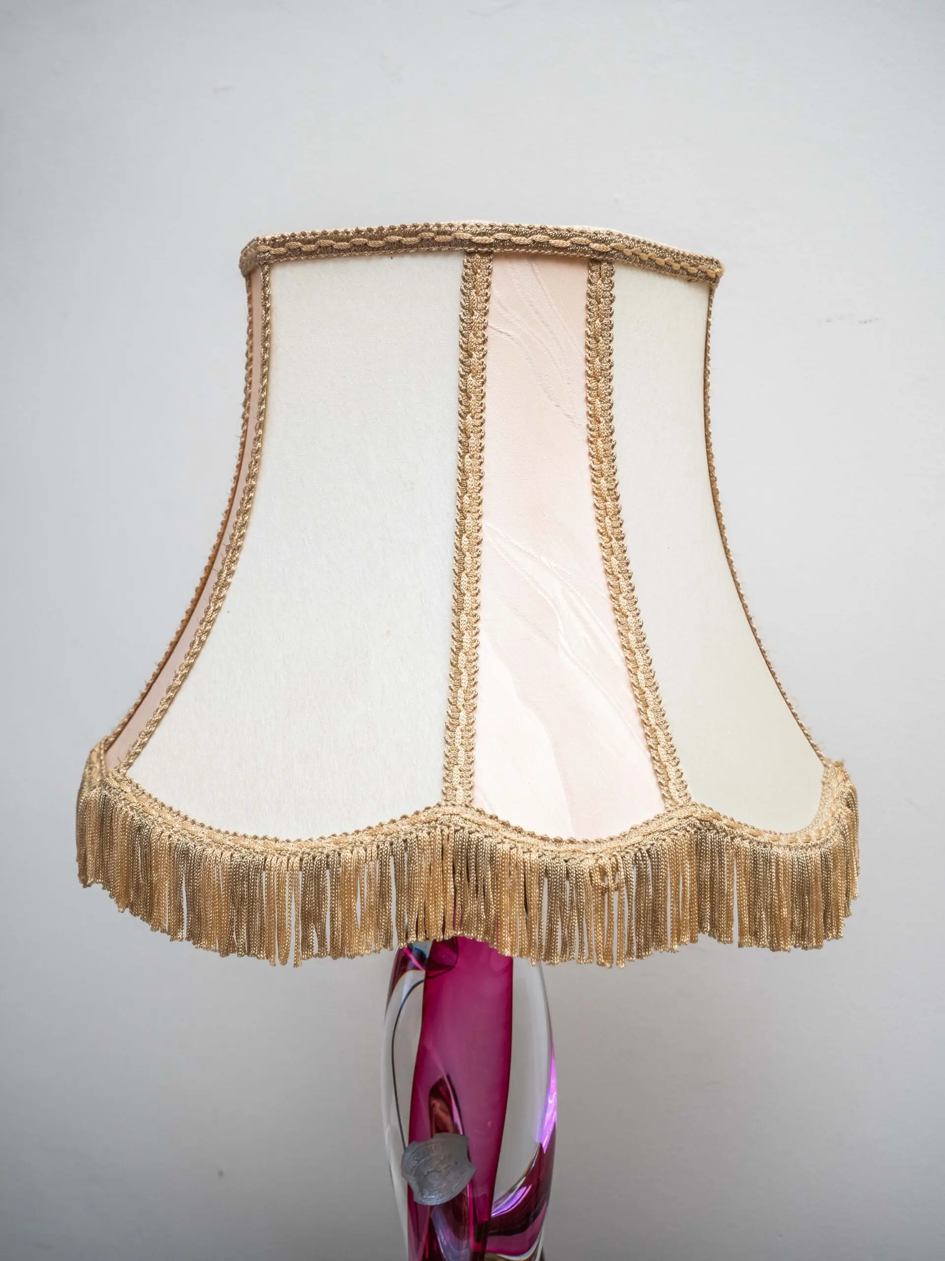 Křišťálová lampa Val Saint Lambert. Značená