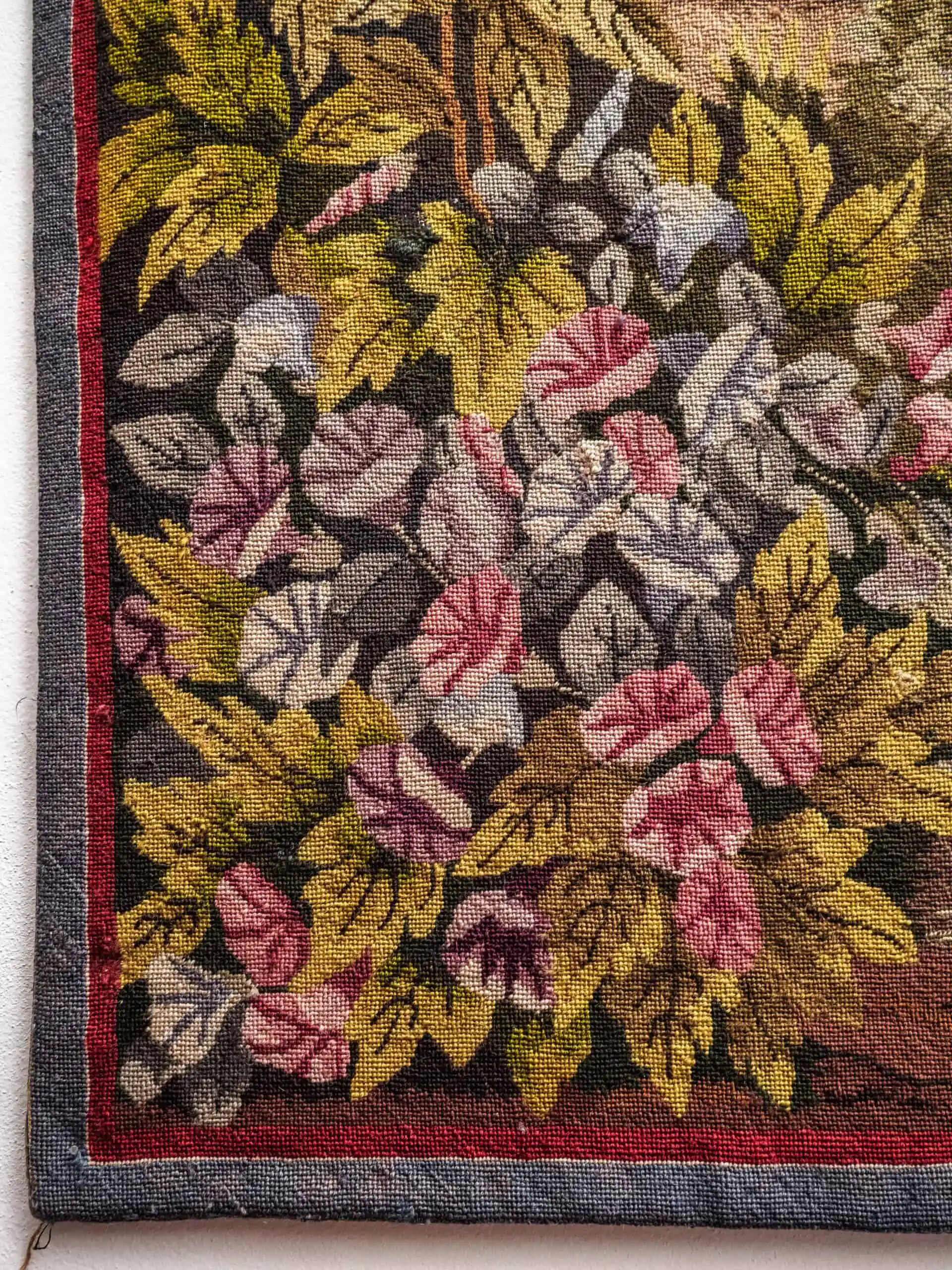 Gobelín / tapiserie s motivem ptáků u rybníčku výška 212 X 122 cm