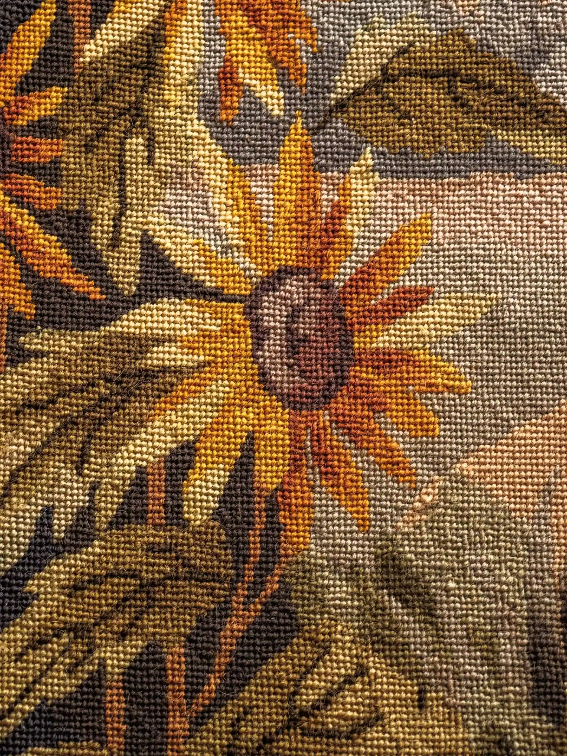 Gobelín / tapiserie s motivem ptáků u rybníčku výška 212 X 122 cm