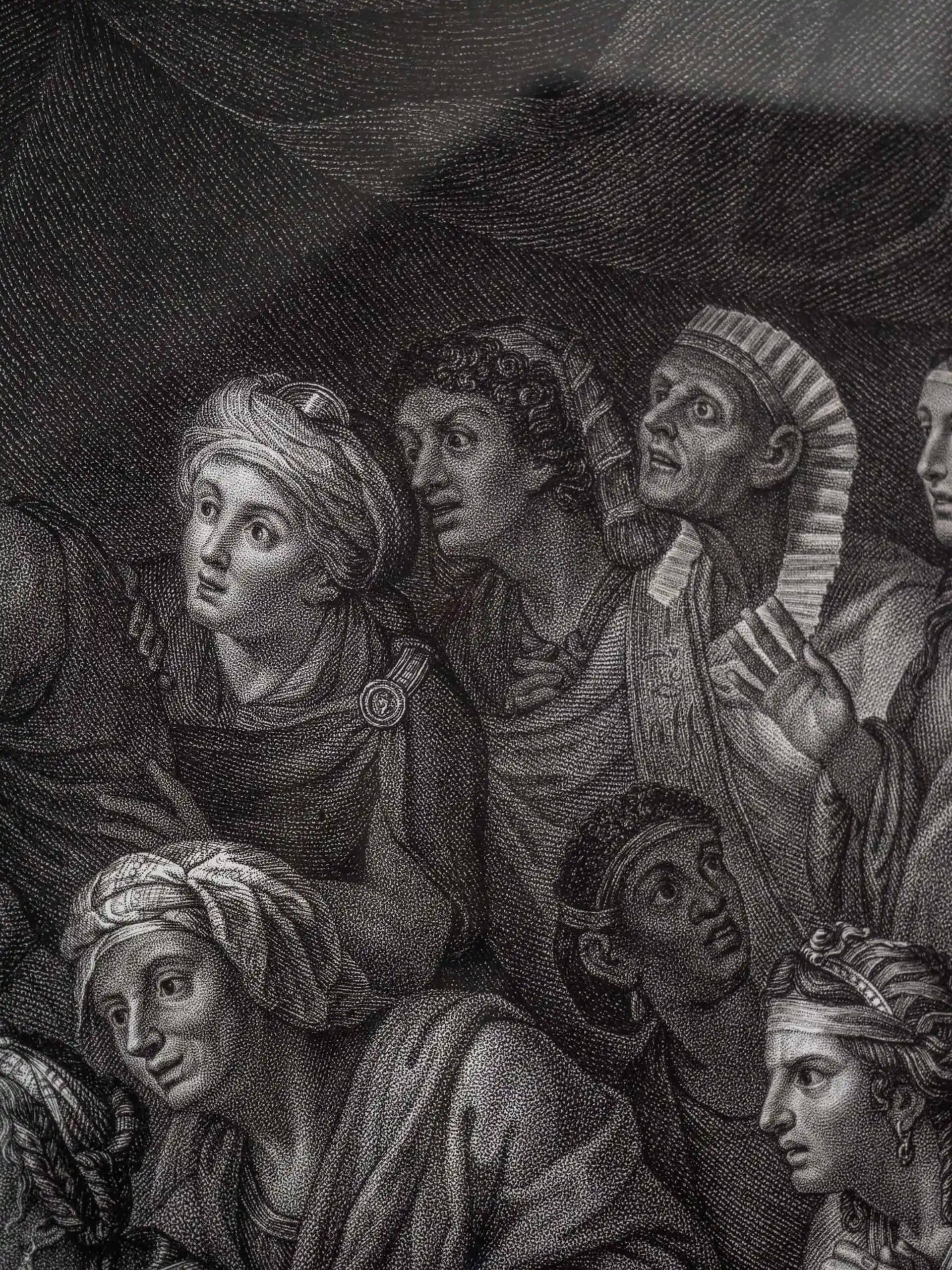 Mědirytina „Rodina Dariova pokleká před Alexandrem Velikým”