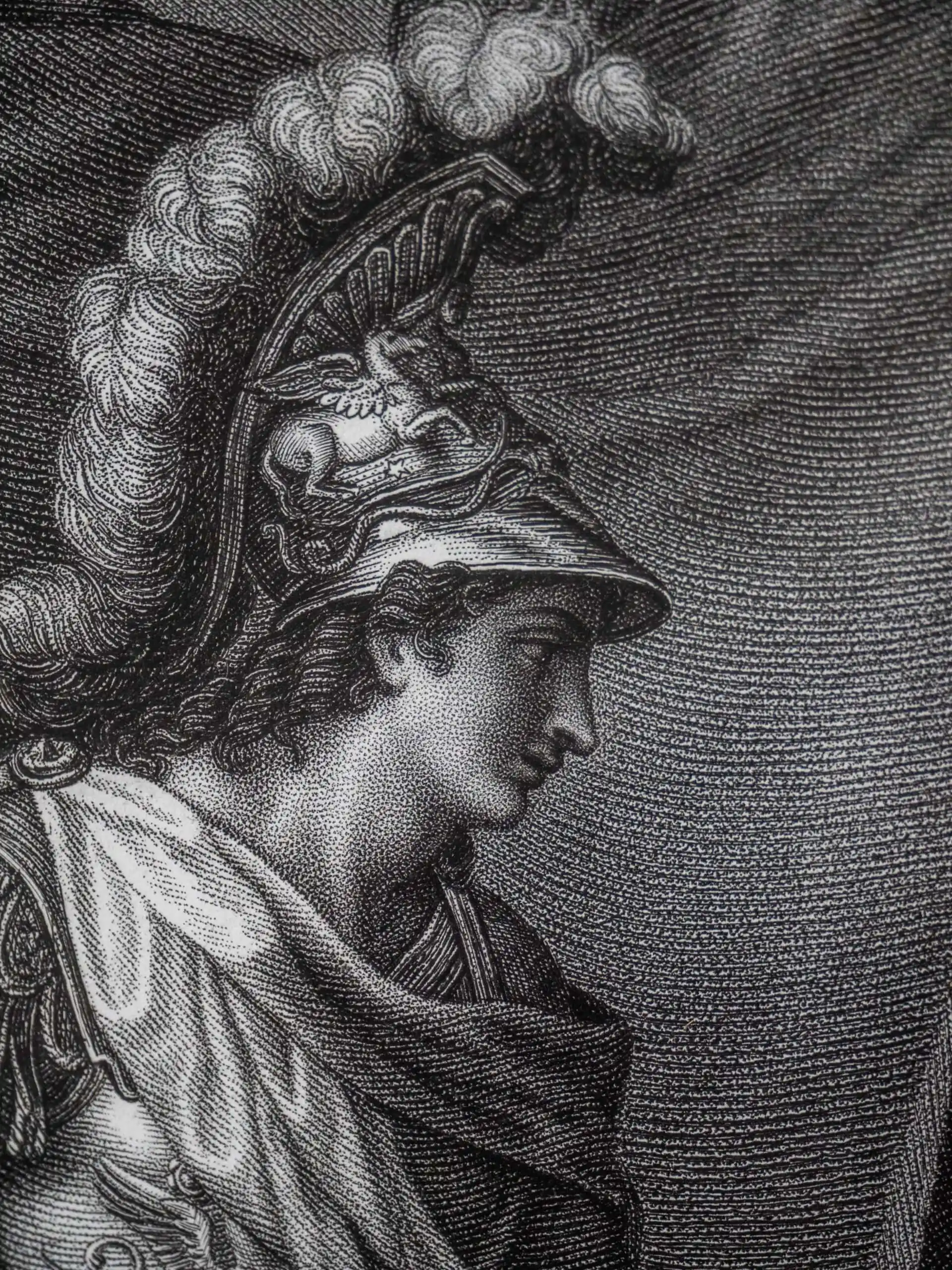 Mědirytina „Rodina Dariova pokleká před Alexandrem Velikým”