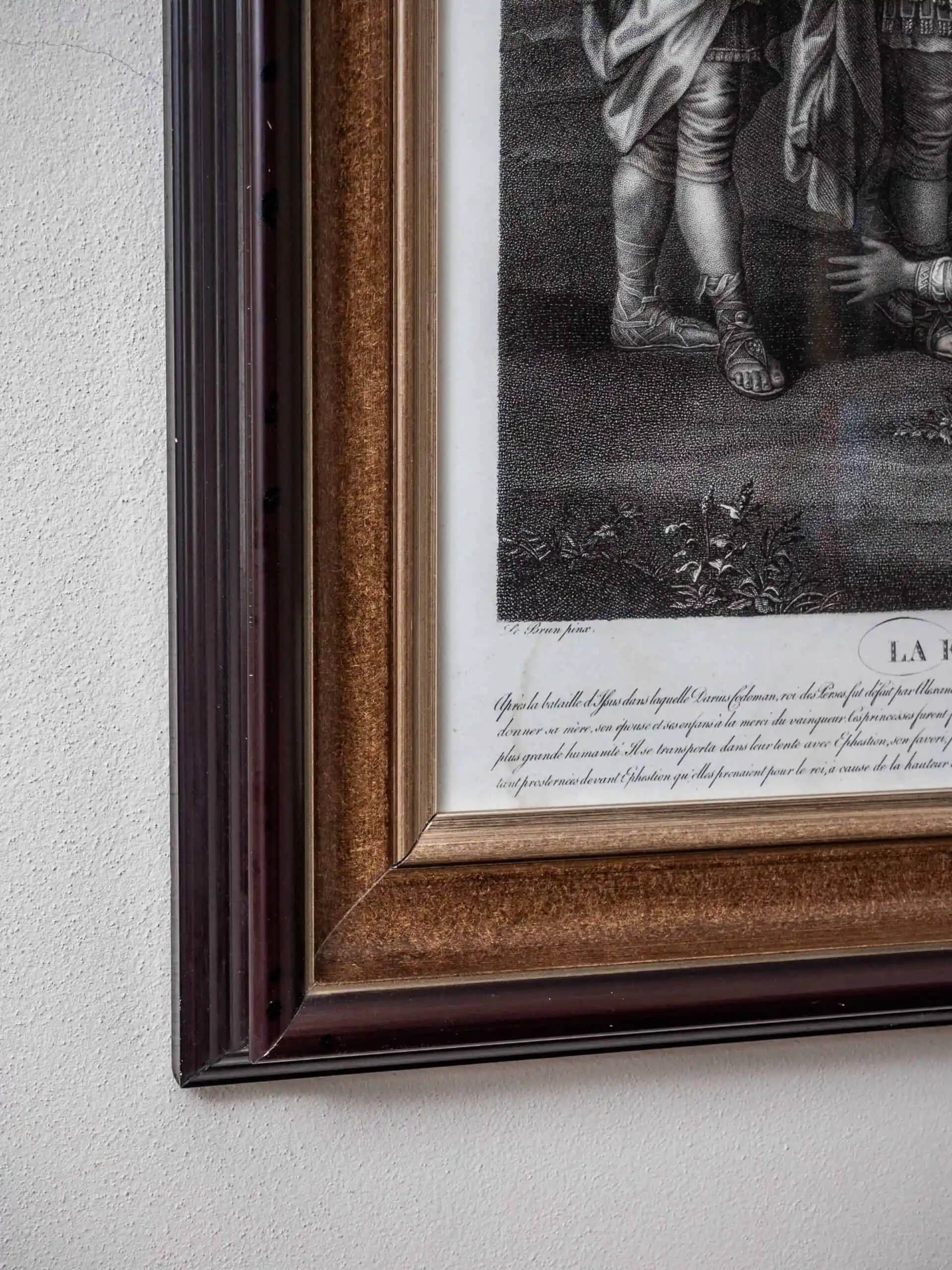 Mědirytina „Rodina Dariova pokleká před Alexandrem Velikým”