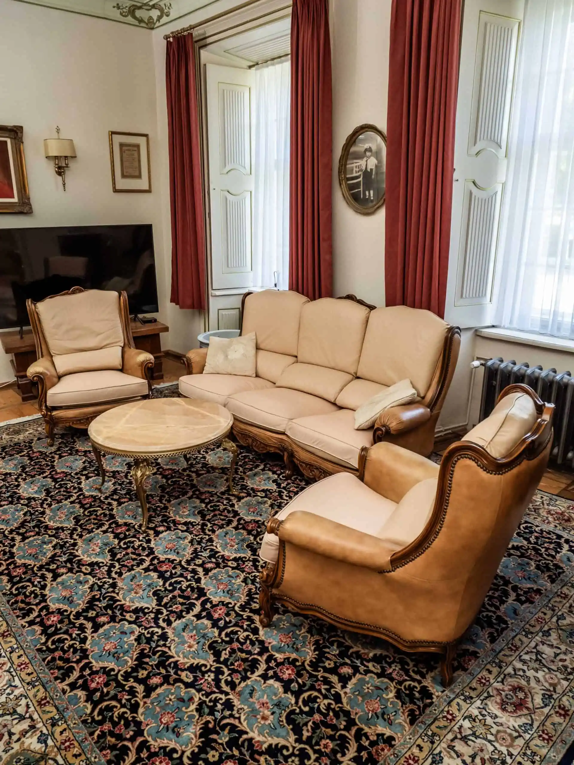 Italská kožená sedací souprava Chateau d´Ax