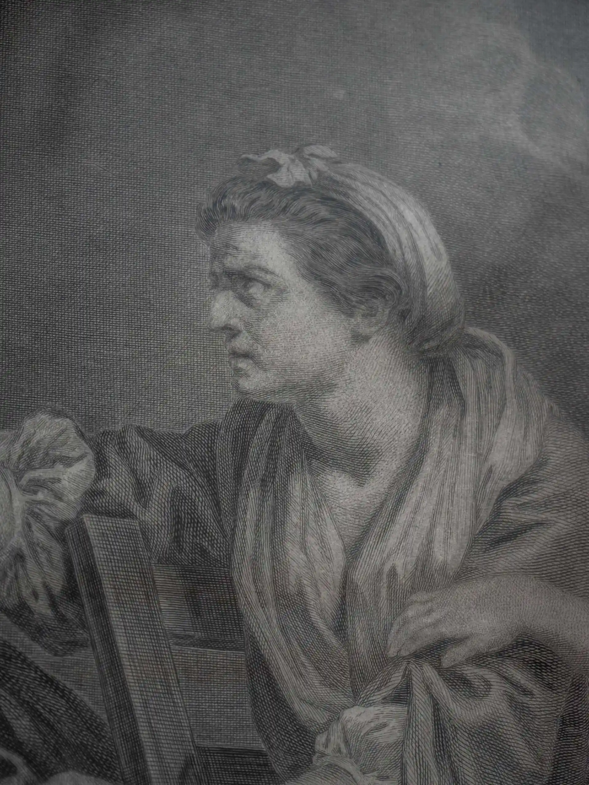 Mědirytina z 18. století „Tchyně”