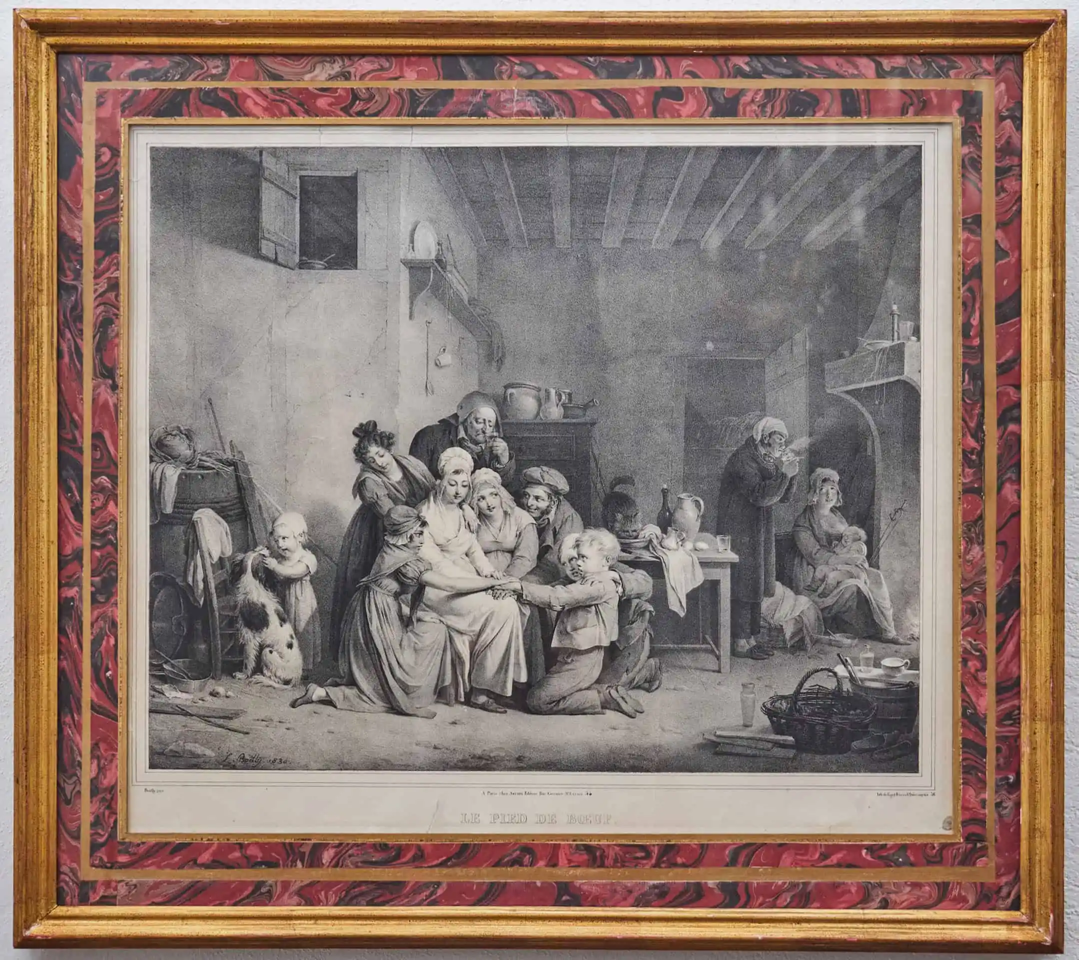 Dvojice historických litografií „Le Pied de Boeuf“ a „La Main Aude“