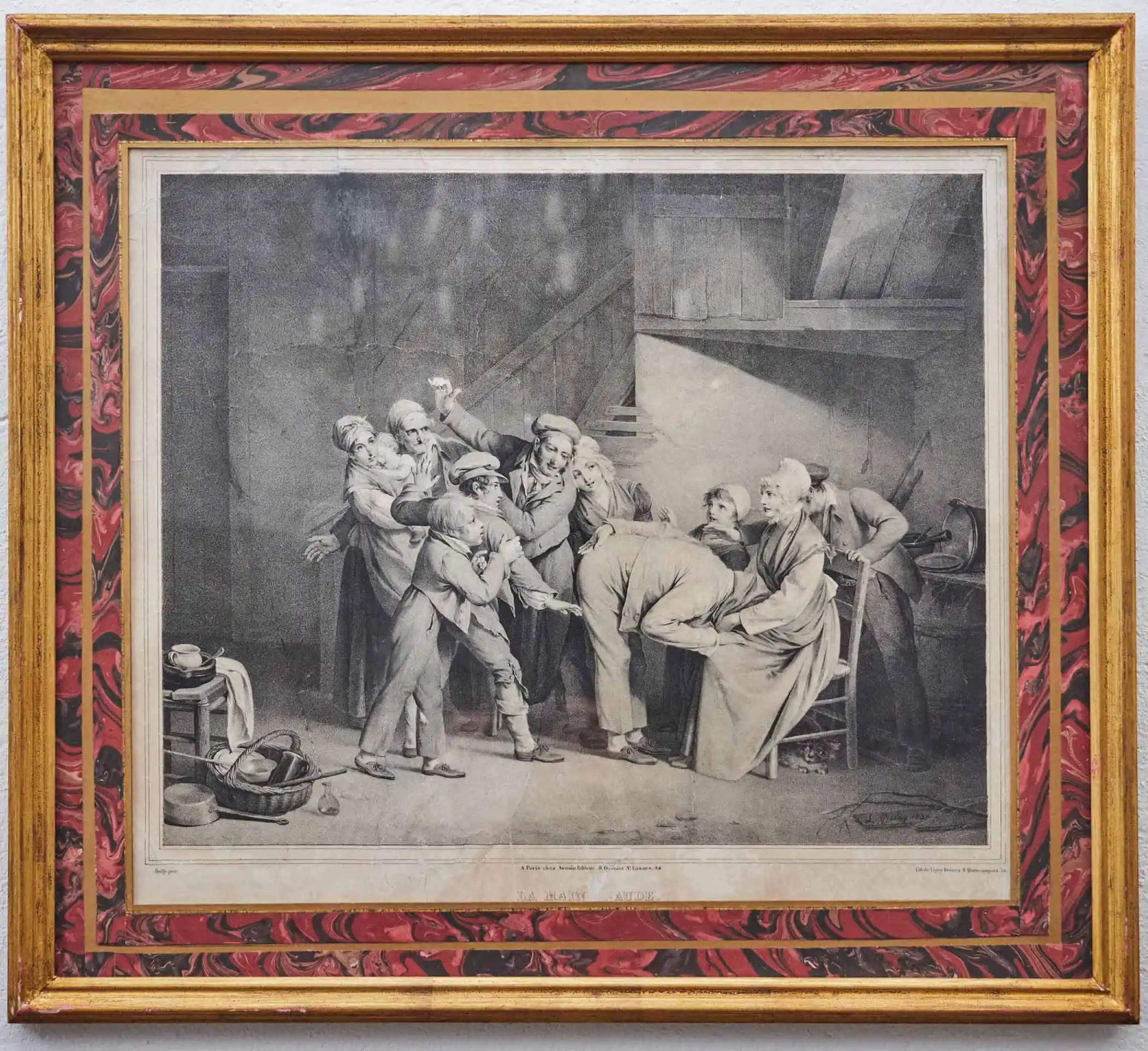 Dvojice historických litografií „Le Pied de Boeuf“ a „La Main Aude“