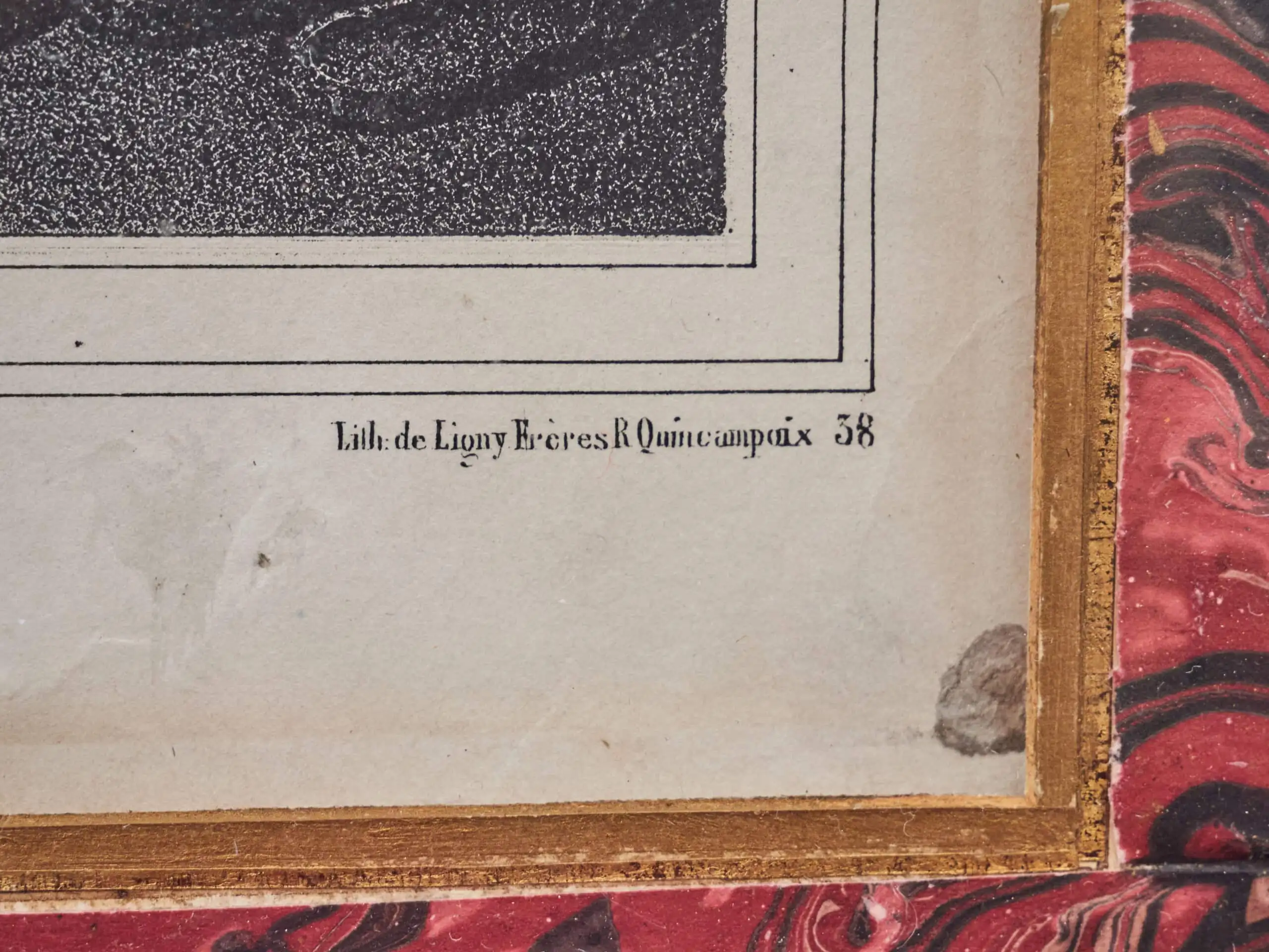 Dvojice historických litografií „Le Pied de Boeuf“ a „La Main Aude“