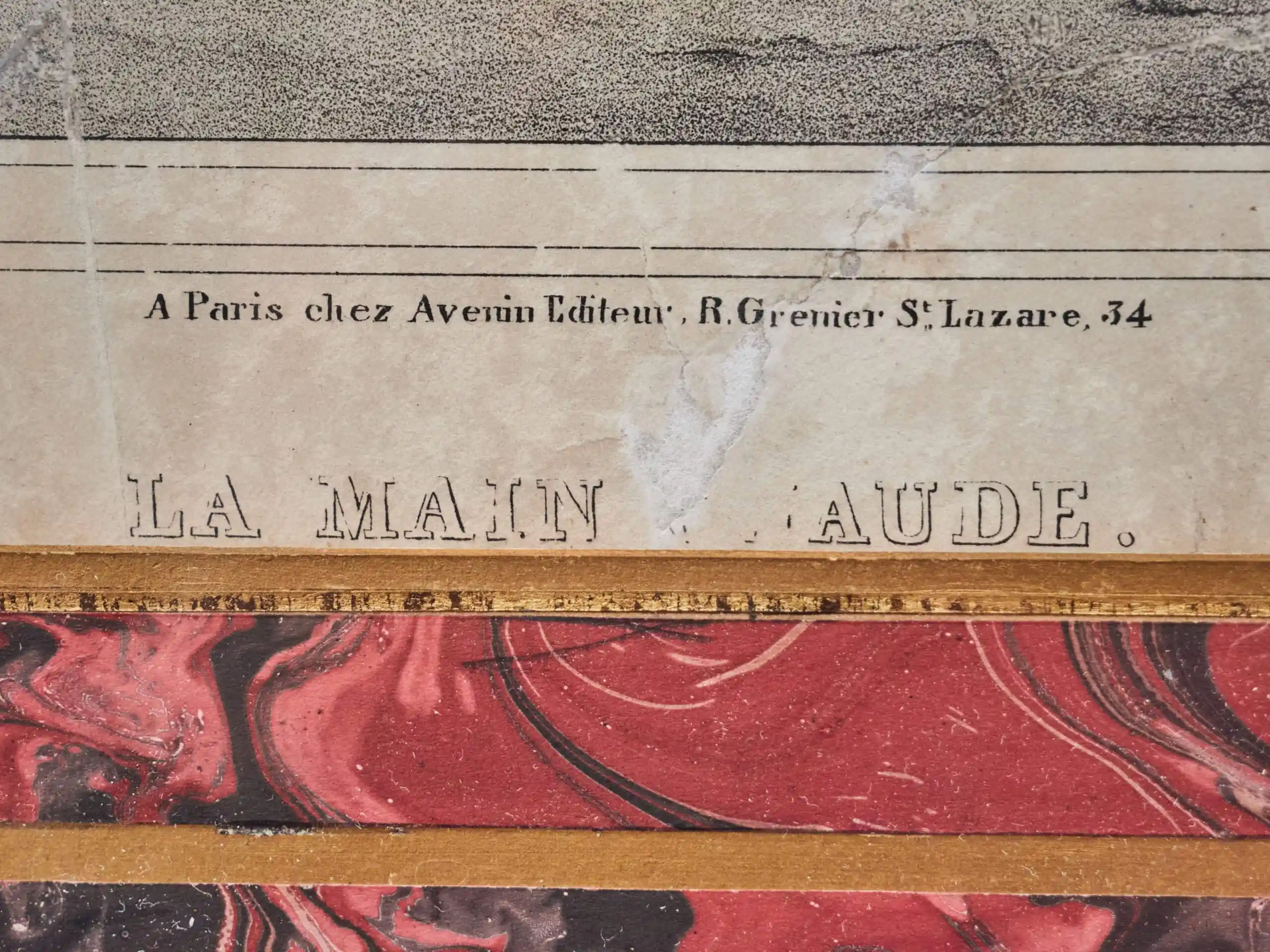 Dvojice historických litografií „Le Pied de Boeuf“ a „La Main Aude“