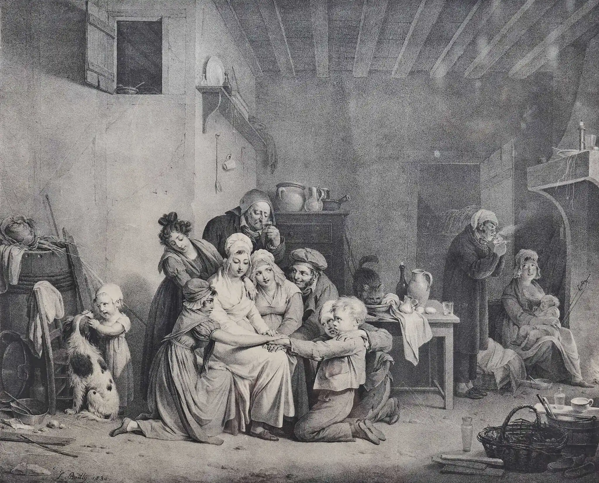 Dvojice historických litografií „Le Pied de Boeuf“ a „La Main Aude“