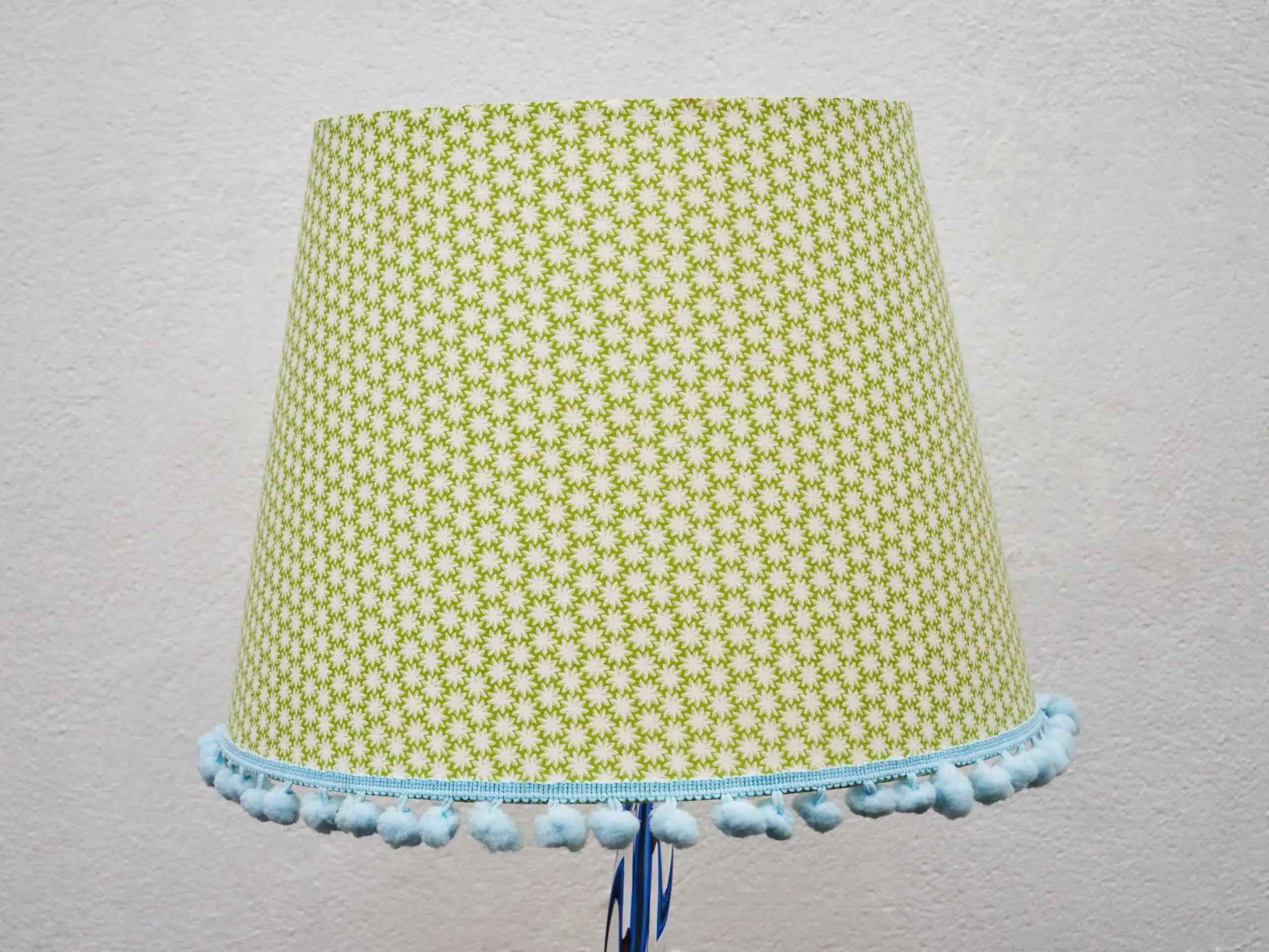 Křišťálová lampa Val Saint Lambert modrá