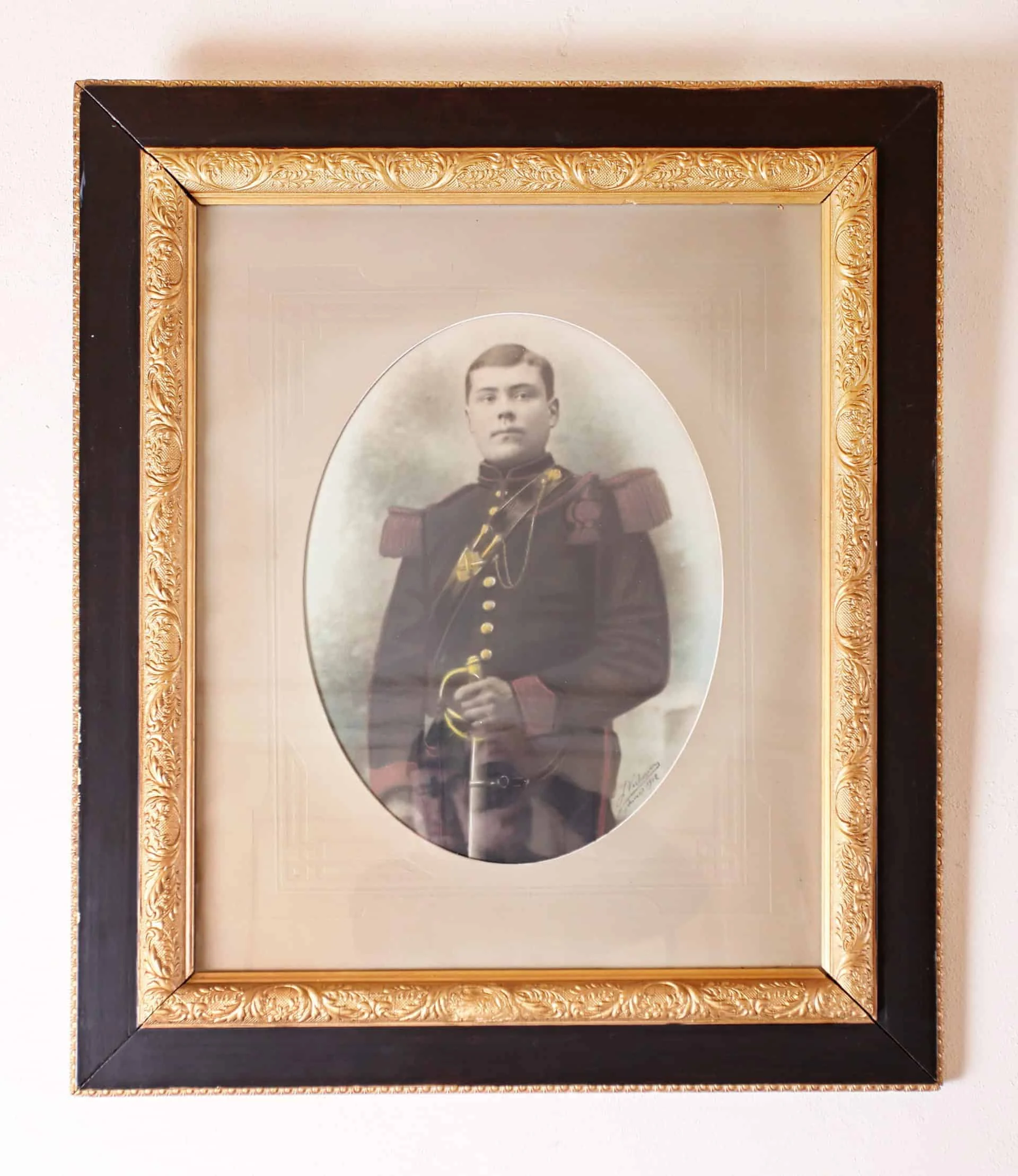 Důstojník belgické kavalerie. Pastel