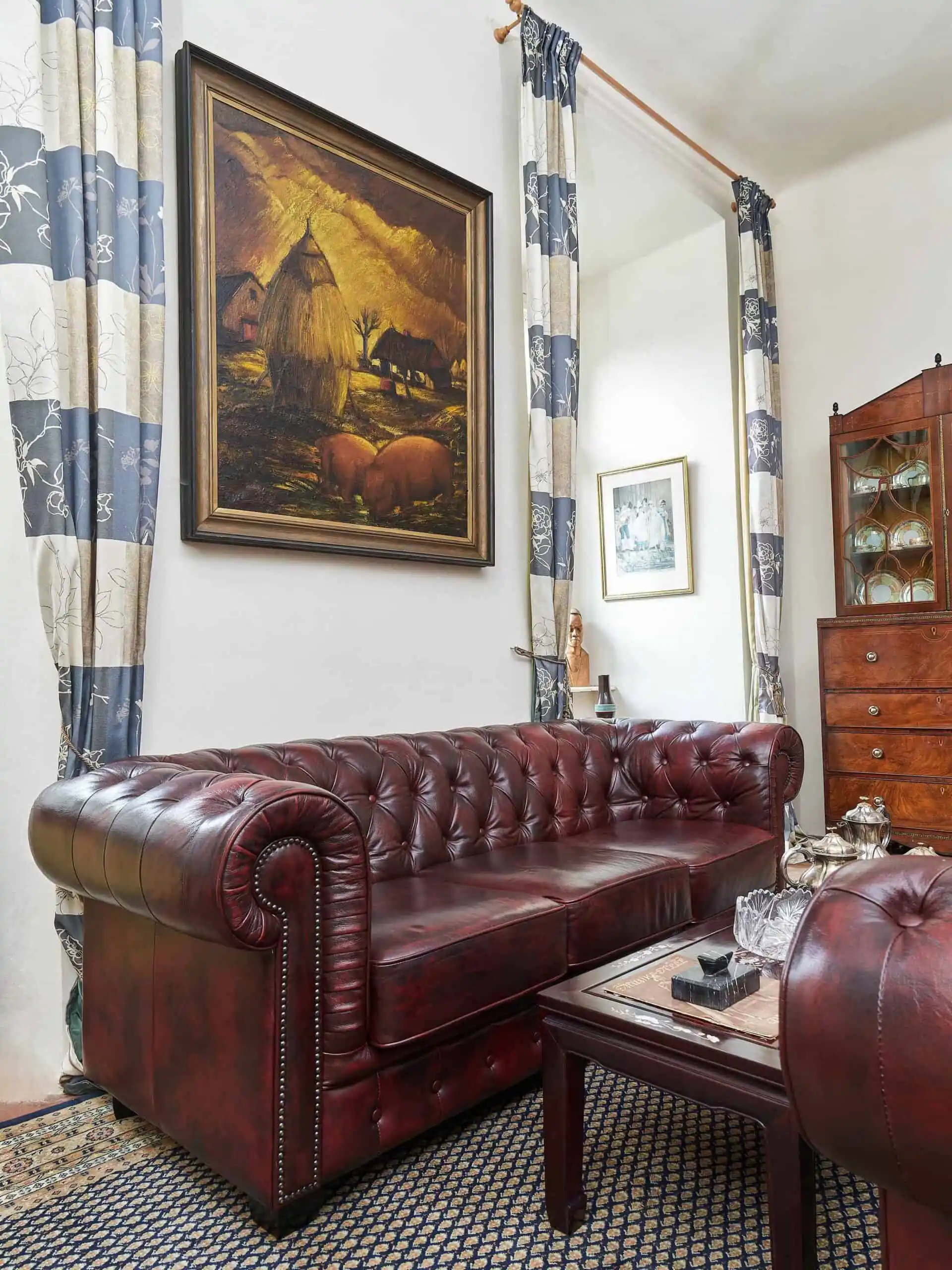Pohovka Chesterfield top kůže