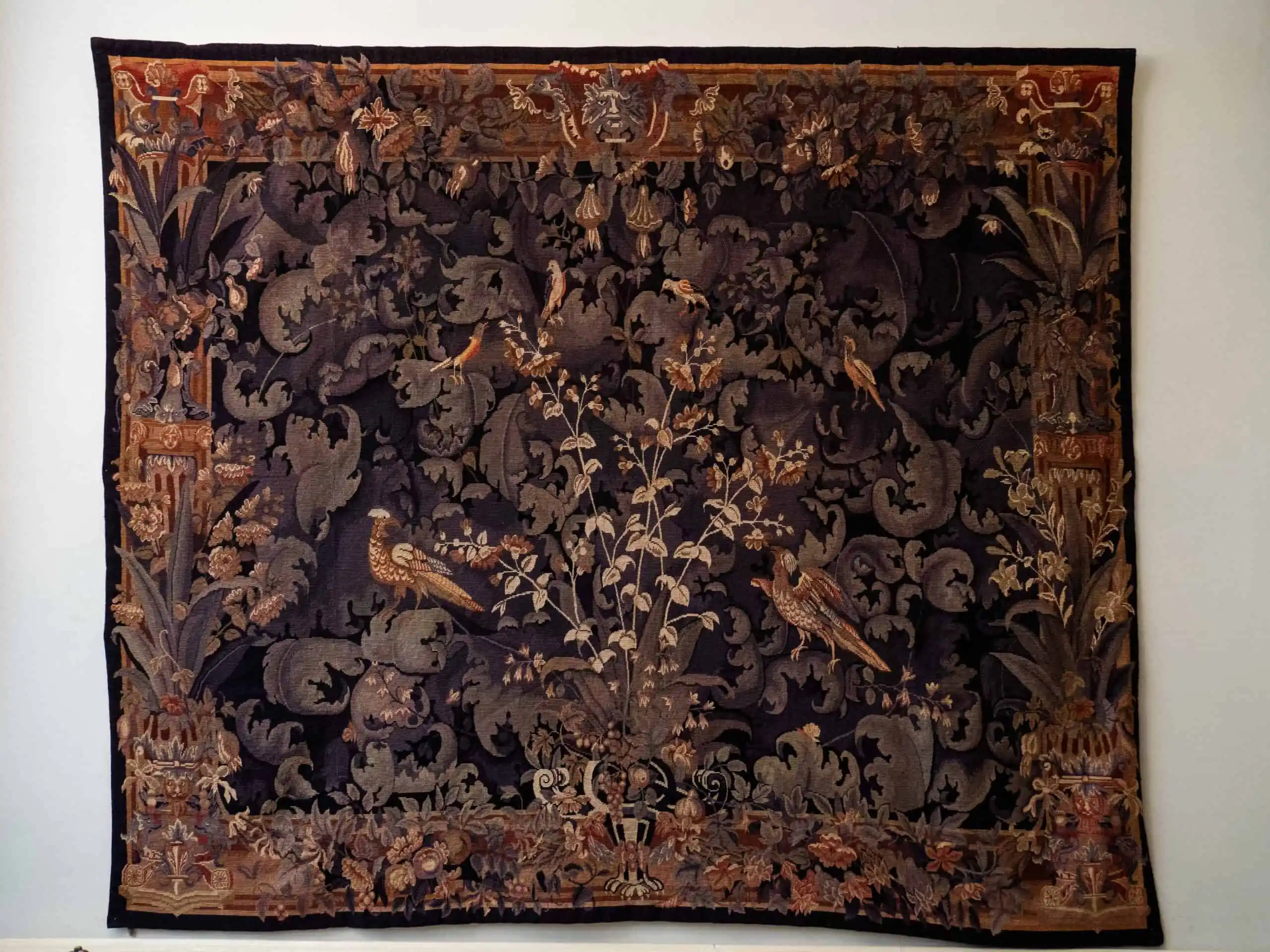 Velký gobelín / tapiserie „Zelené listy” 206 X 237 cm