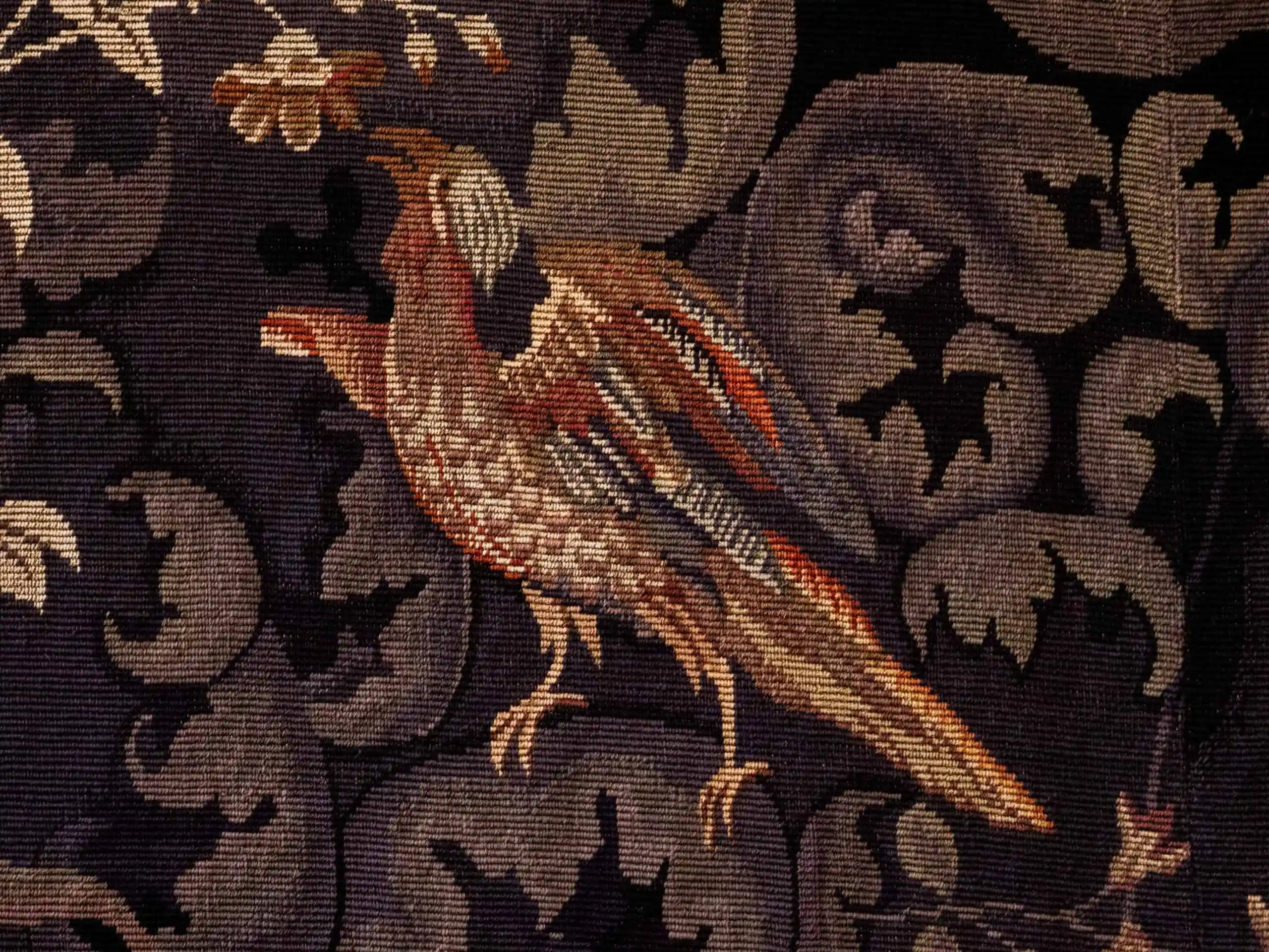 Velký gobelín / tapiserie „Zelené listy” 206 X 237 cm