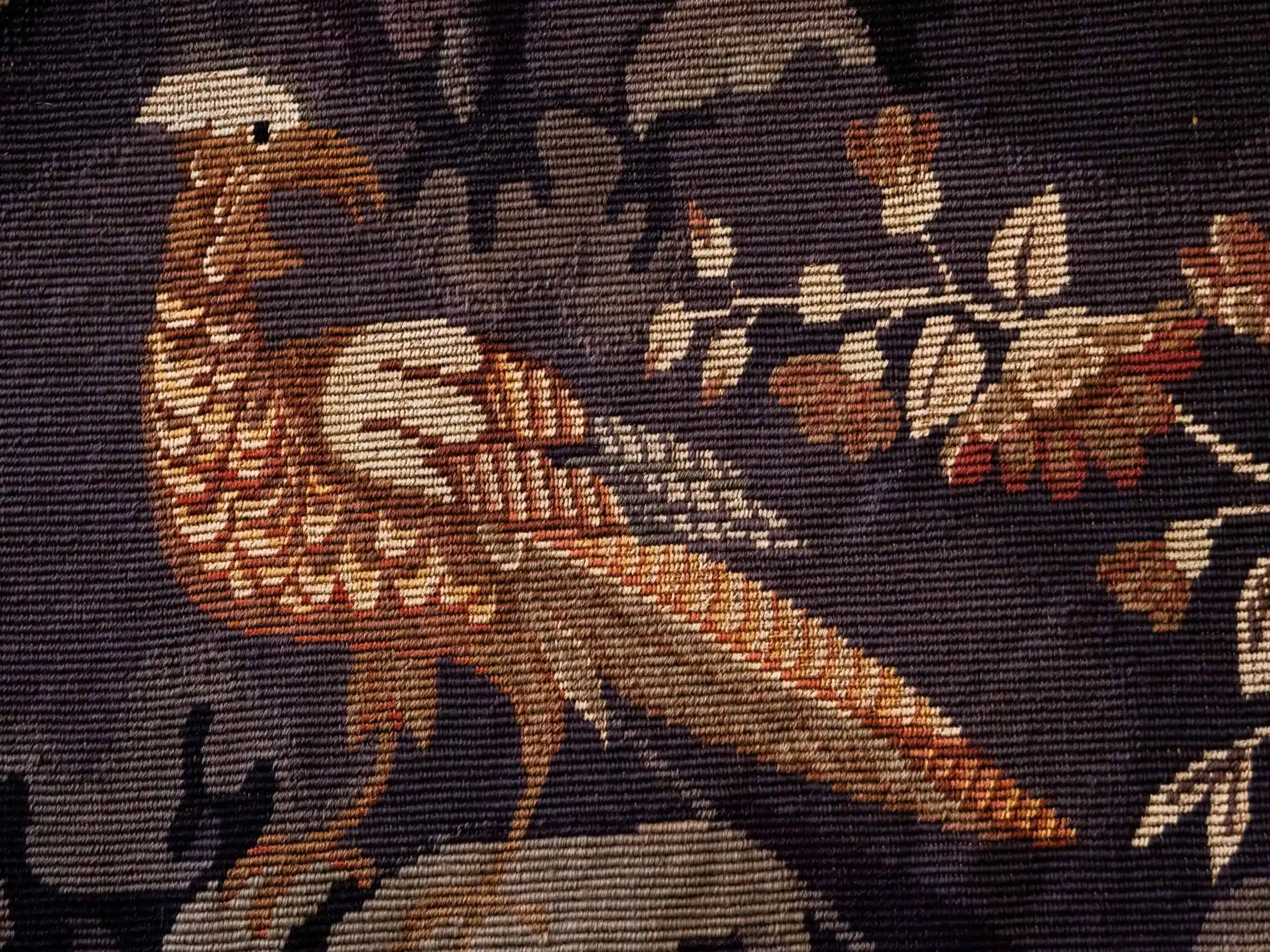 Velký gobelín / tapiserie „Zelené listy” 206 X 237 cm