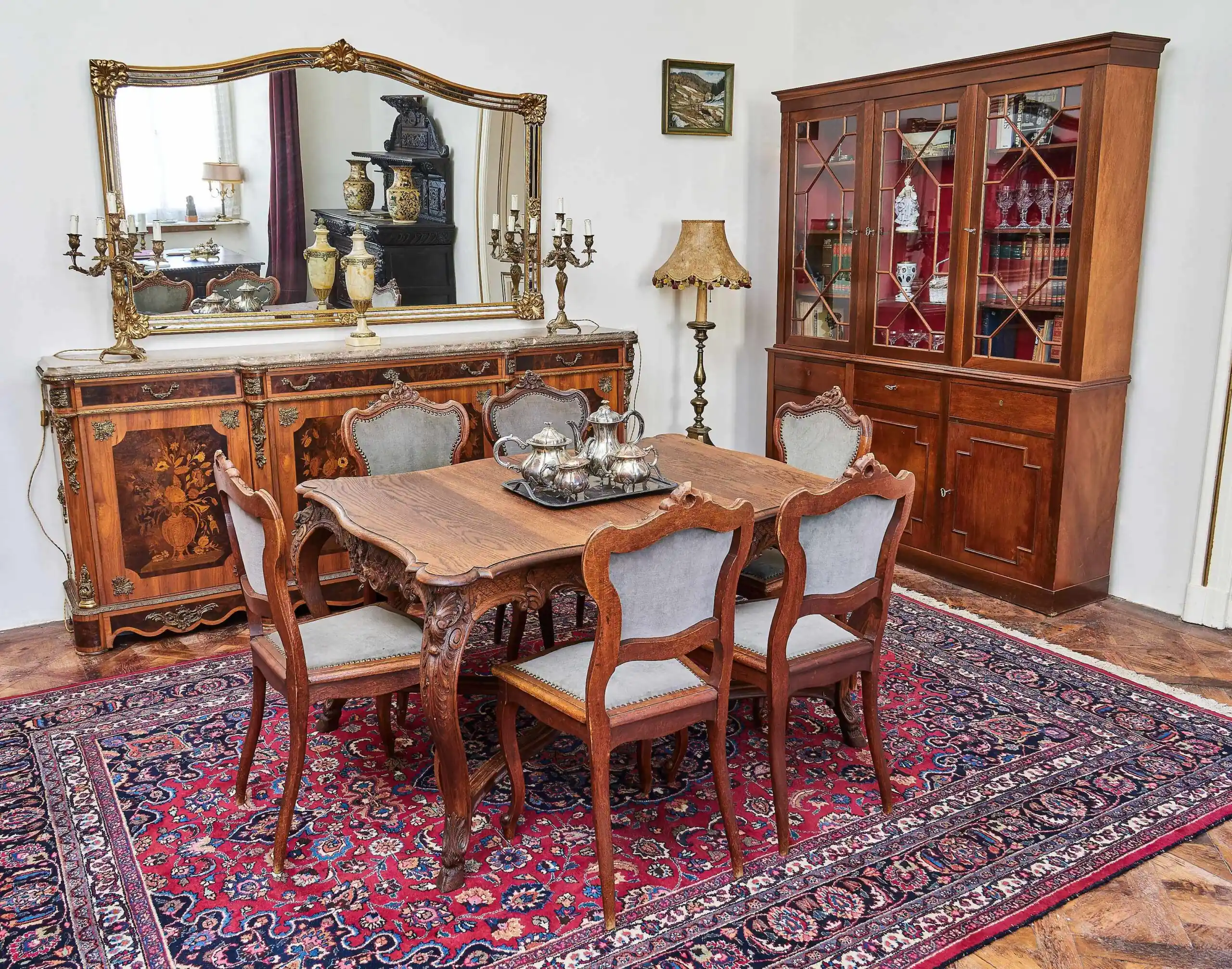 Neorokokové židle z masivního dubu