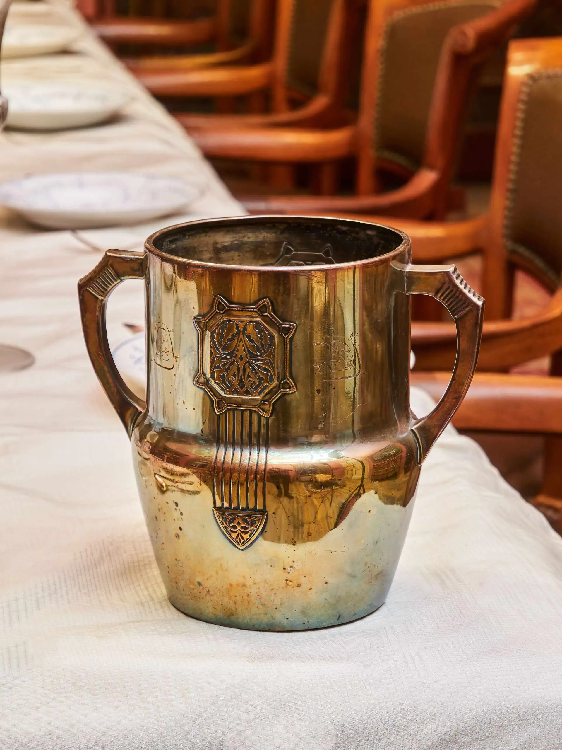 Secesní chladič na víno / šampaňské. Značený