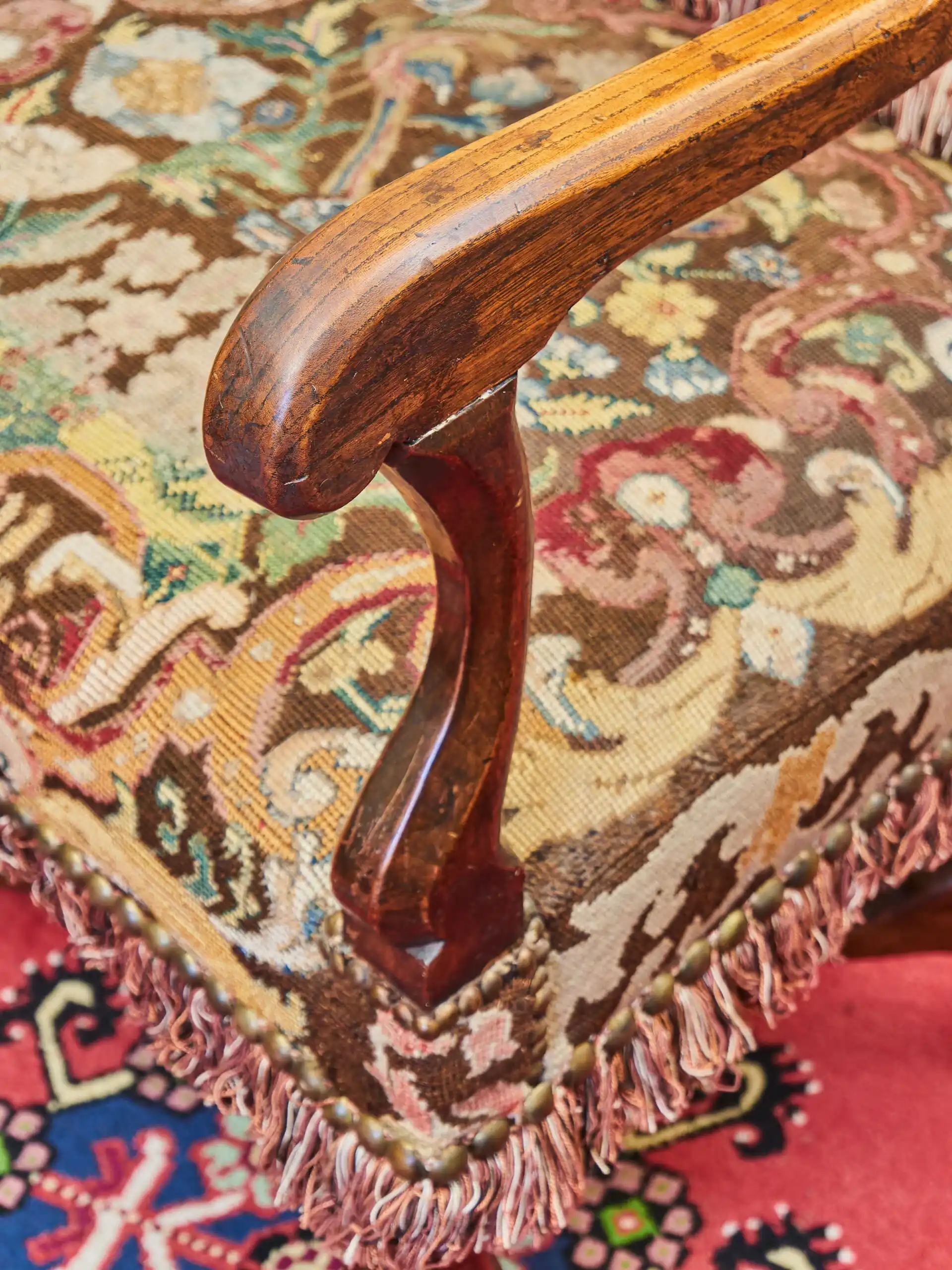 Neorenesanční křeslo Ludvík XIII s goblénem