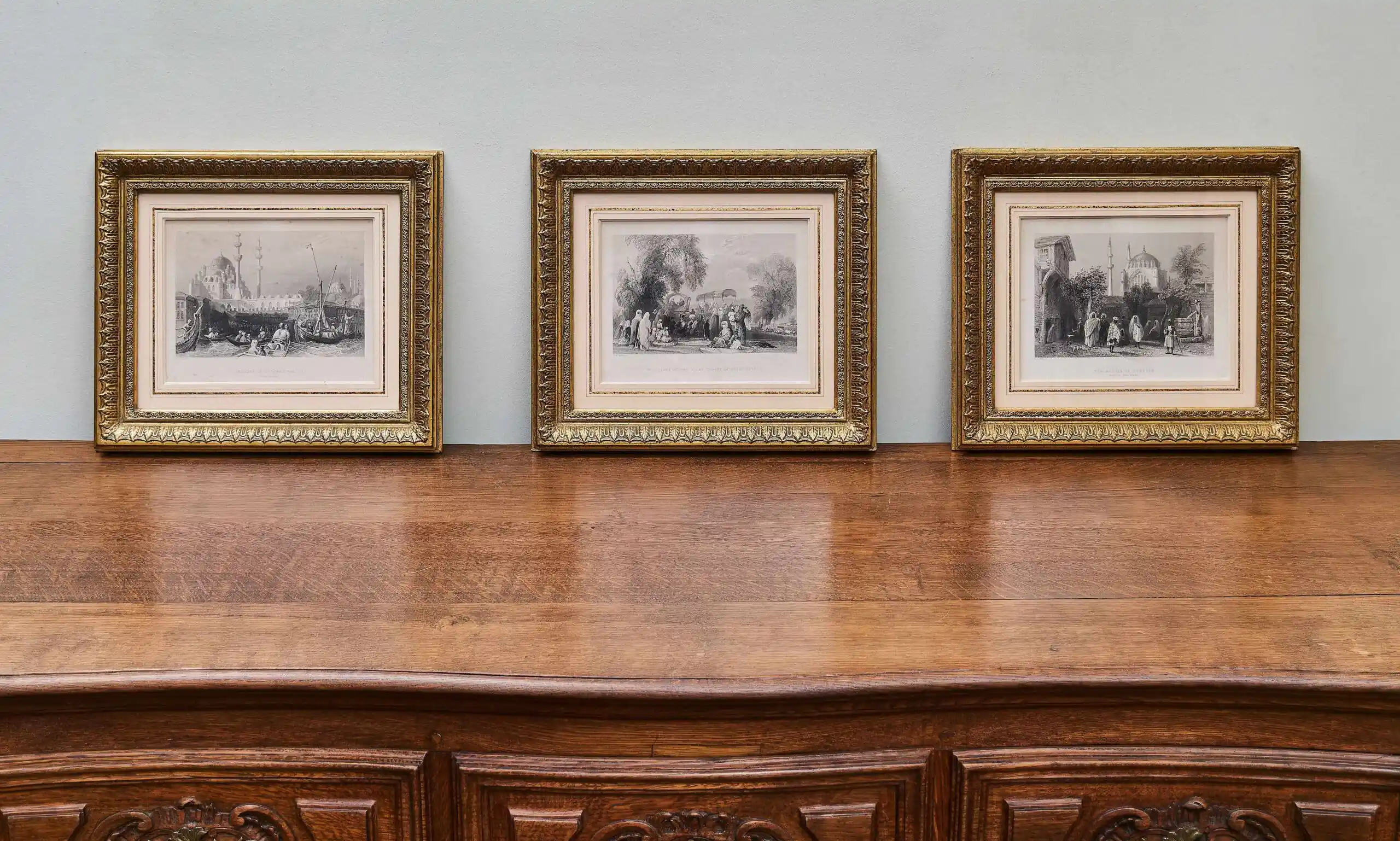 Soubor tří rytin s orientálními motivy